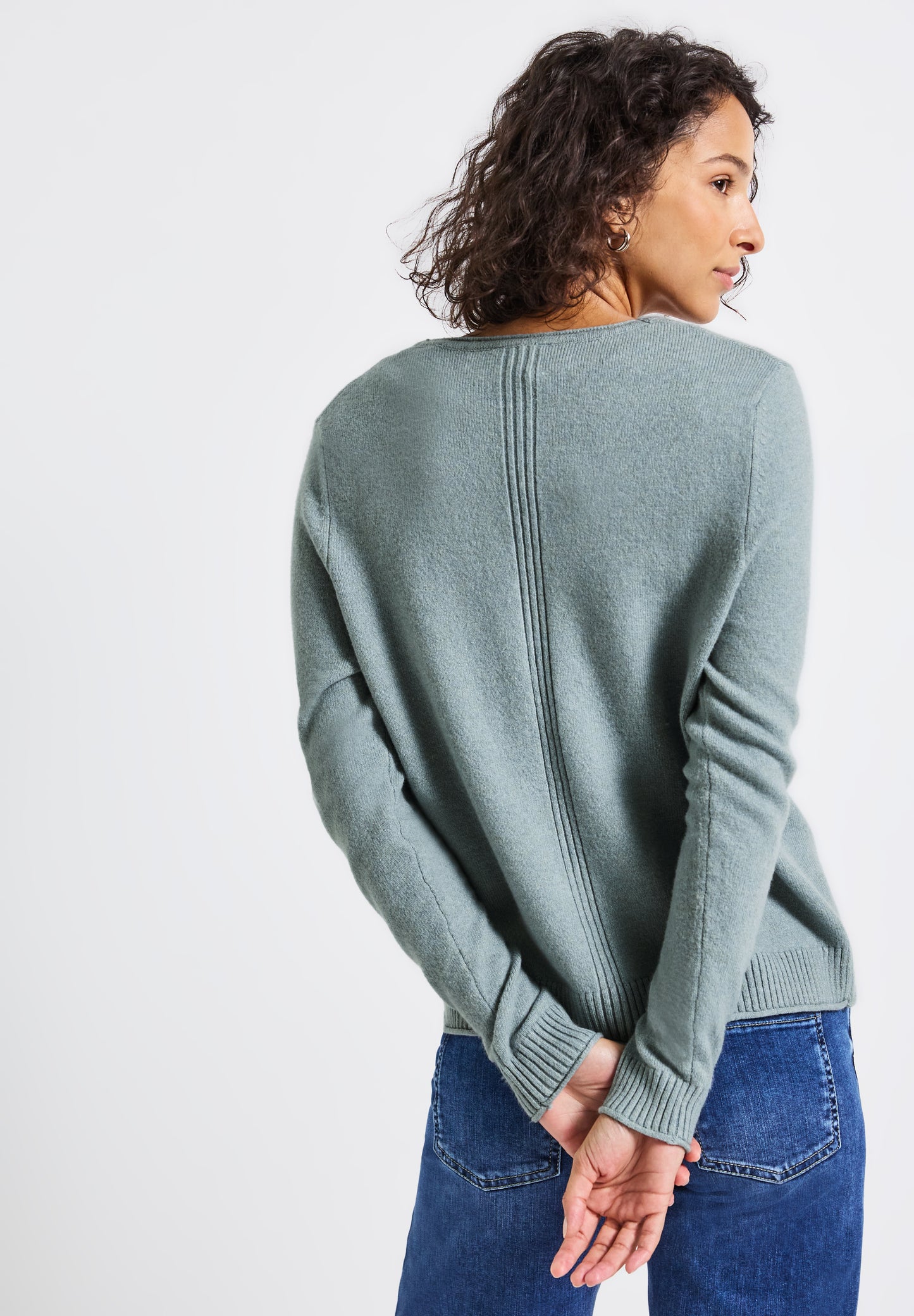 Street One Kurzer Cardigan - Farbe: nile blue mel.