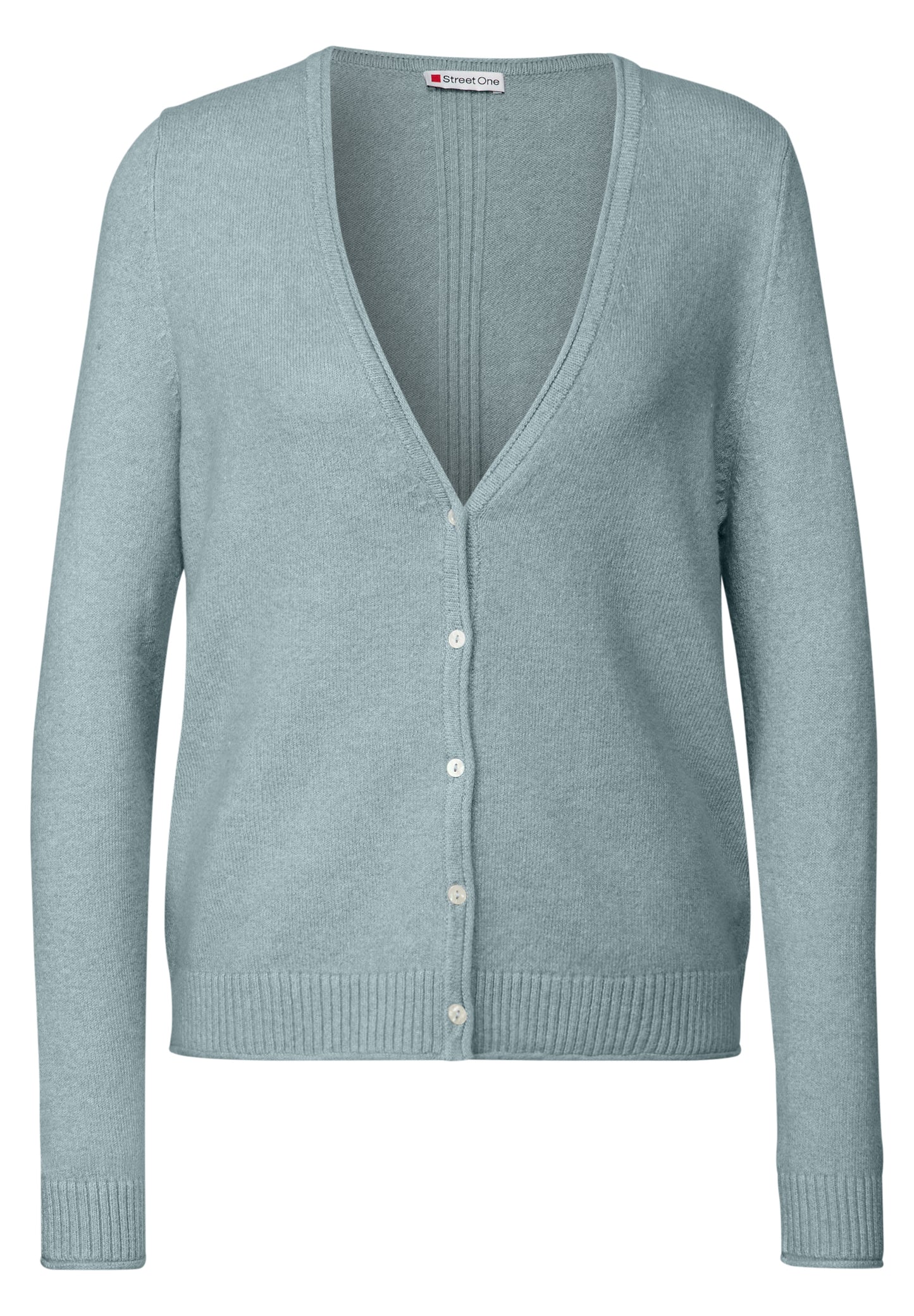 Street One Kurzer Cardigan - Farbe: nile blue mel.
