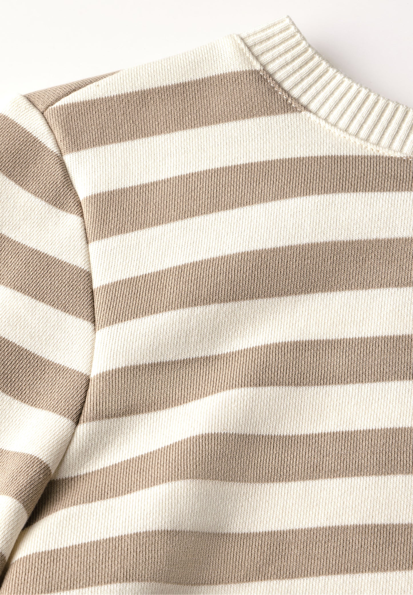 Street One Gestreifter Sweater - Farbe: safari beige