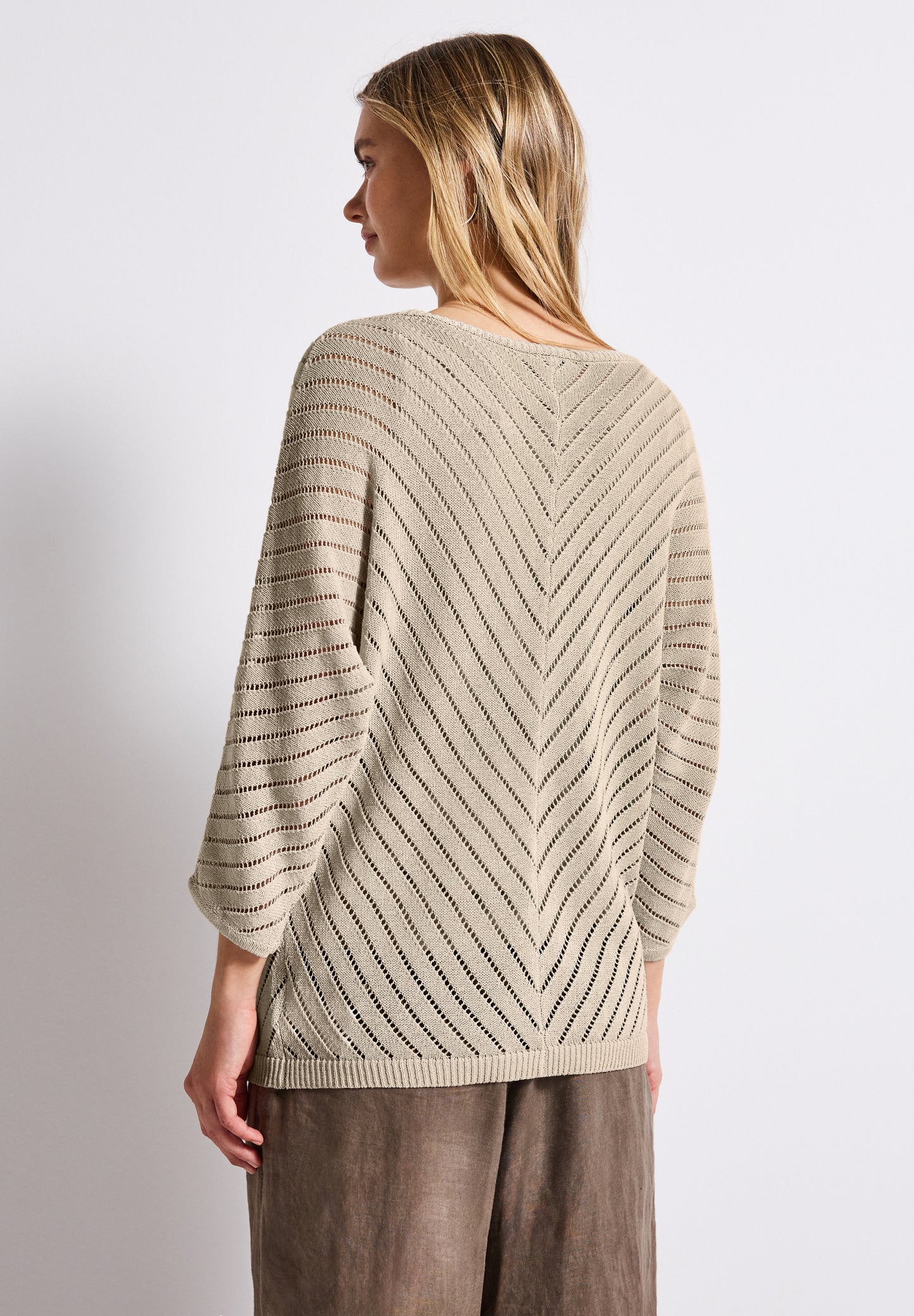 Street One Strukturpullover - Farbe: tusk cream