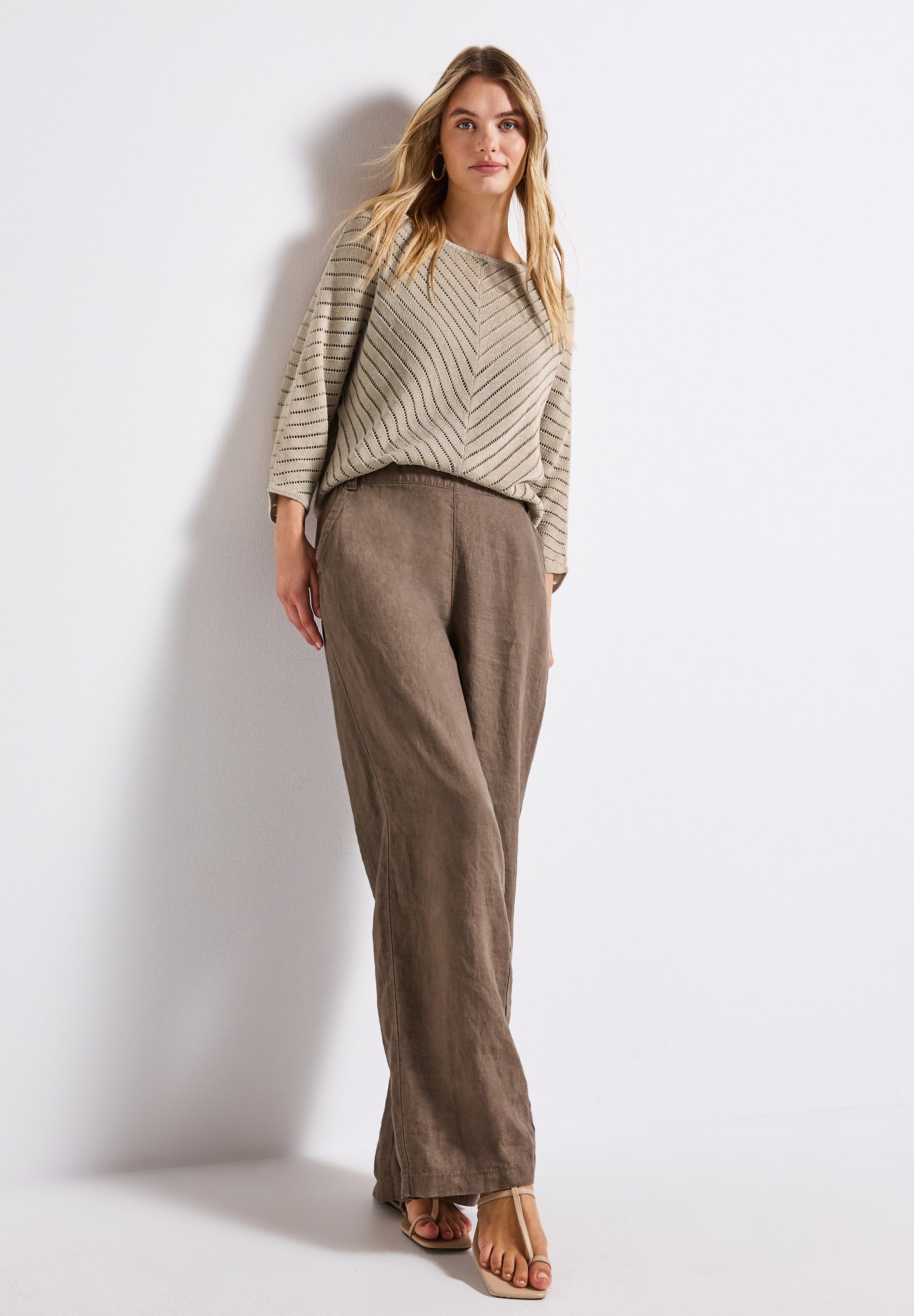 Street One Strukturpullover - Farbe: tusk cream