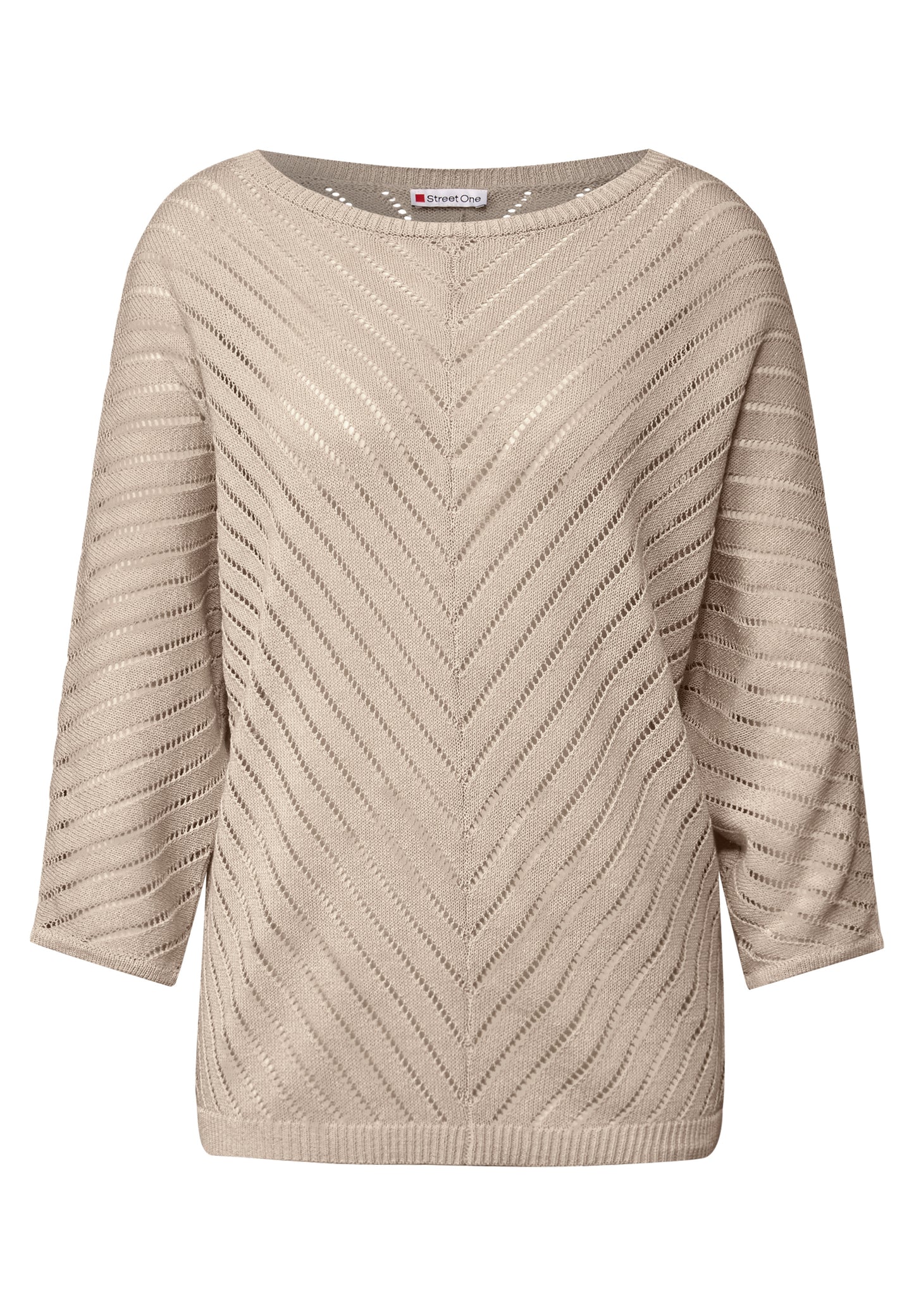 Street One Strukturpullover - Farbe: tusk cream