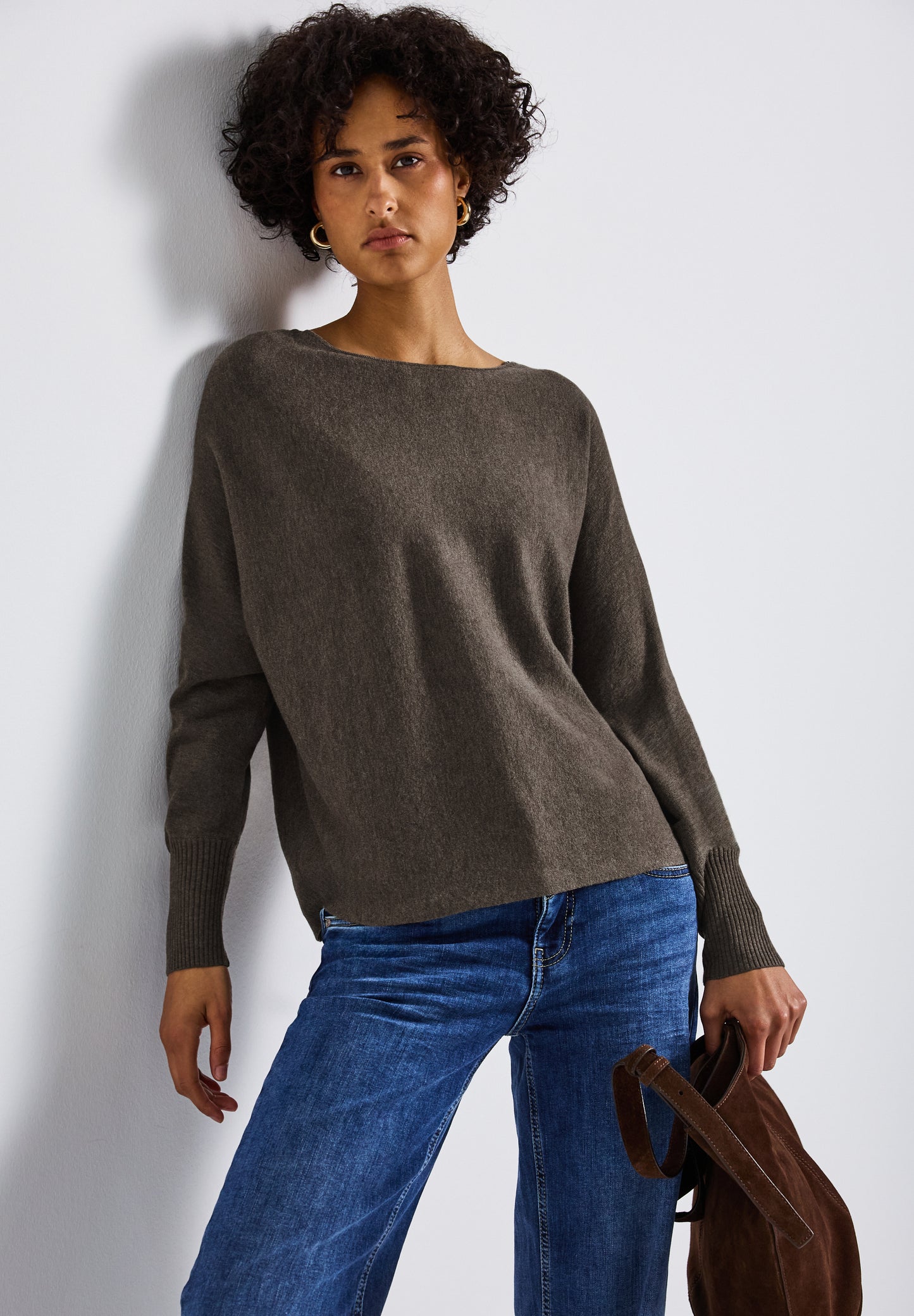 Street One Dolman Pullover - Farbe: nomad brown mel.