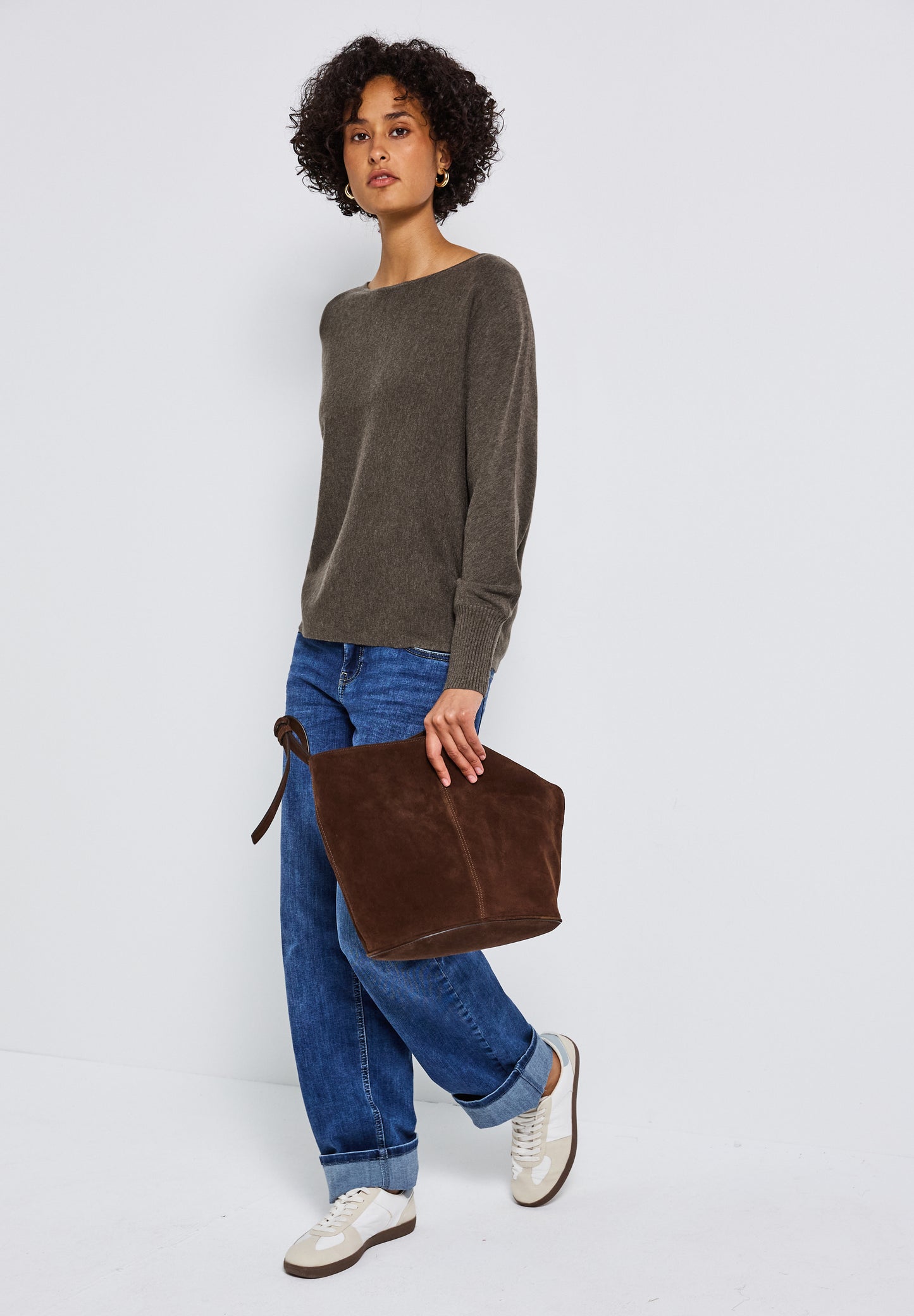 Street One Dolman Pullover - Farbe: nomad brown mel.