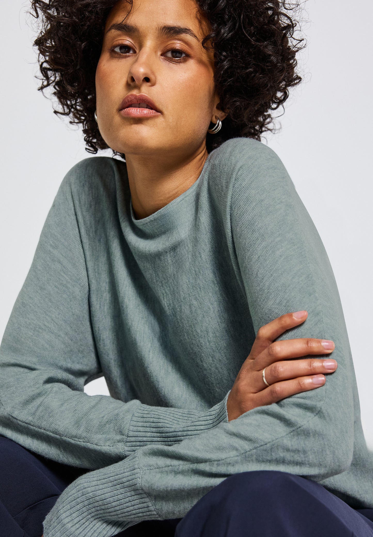 Street One Dolman Pullover - Farbe: nile blue mel.