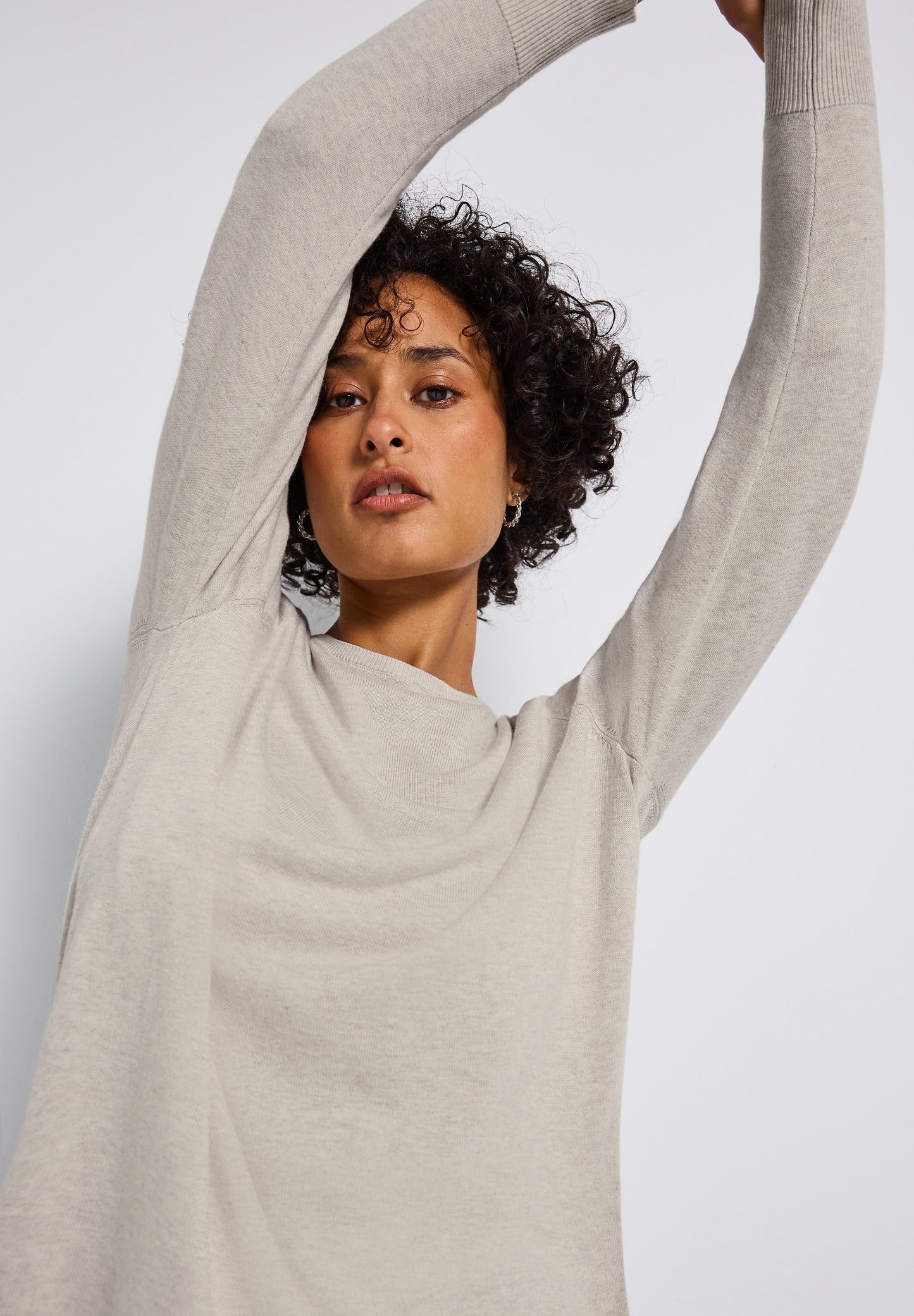 Street One Basic Pullover - Farbe: tusk cream mel.