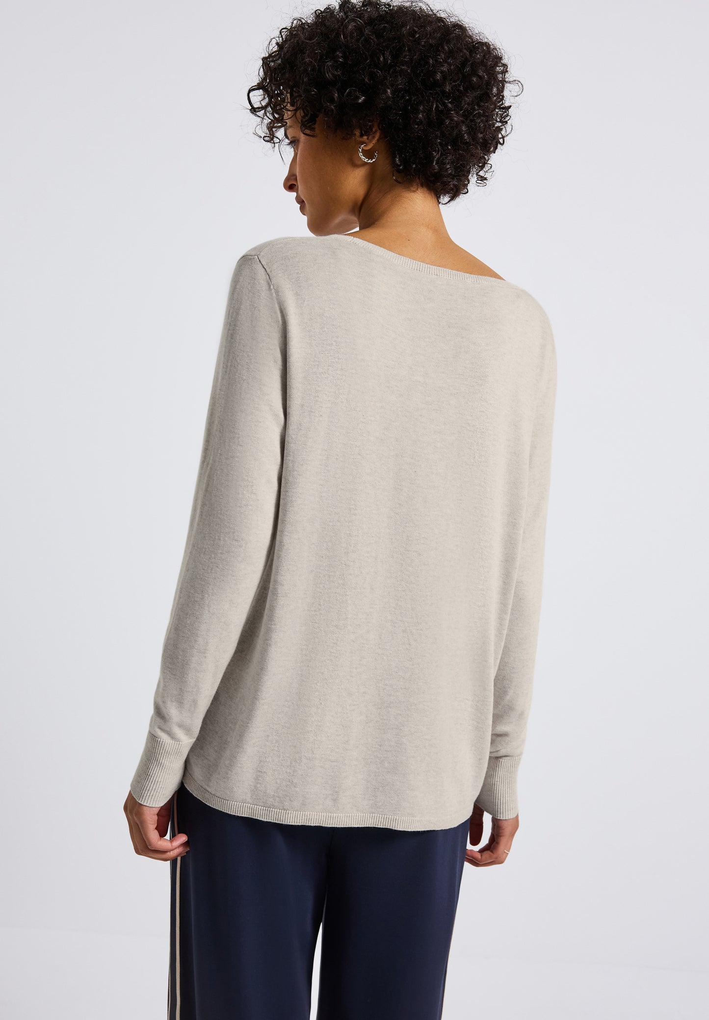 Street One Basic Pullover - Farbe: tusk cream mel.