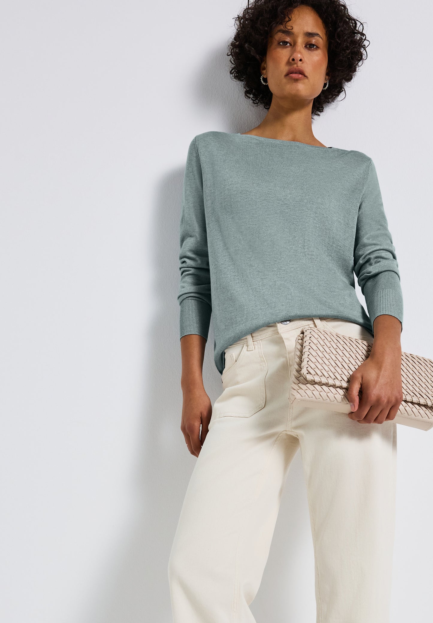 Street One Basic Pullover - Farbe: nile blue mel.
