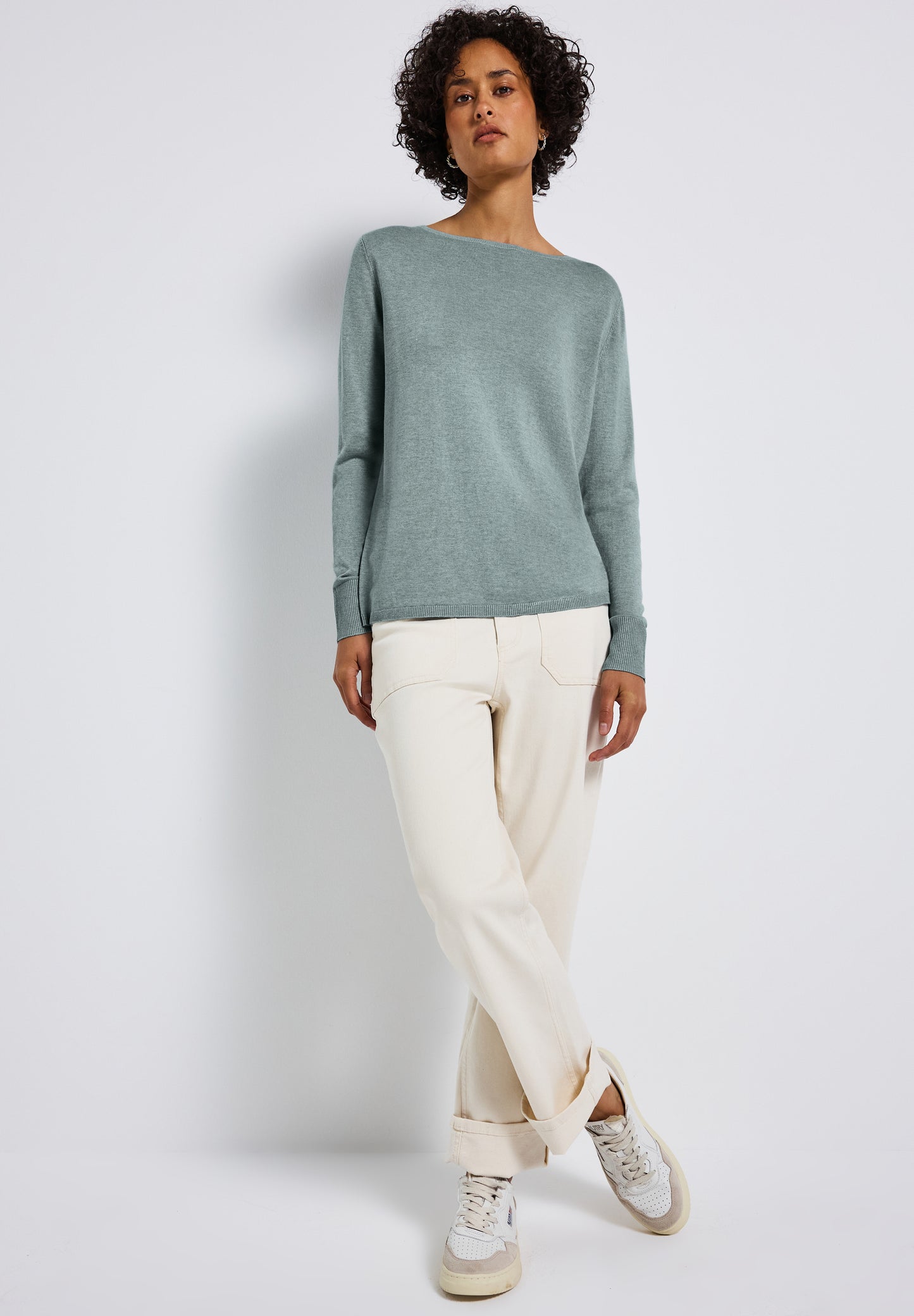 Street One Basic Pullover - Farbe: nile blue mel.