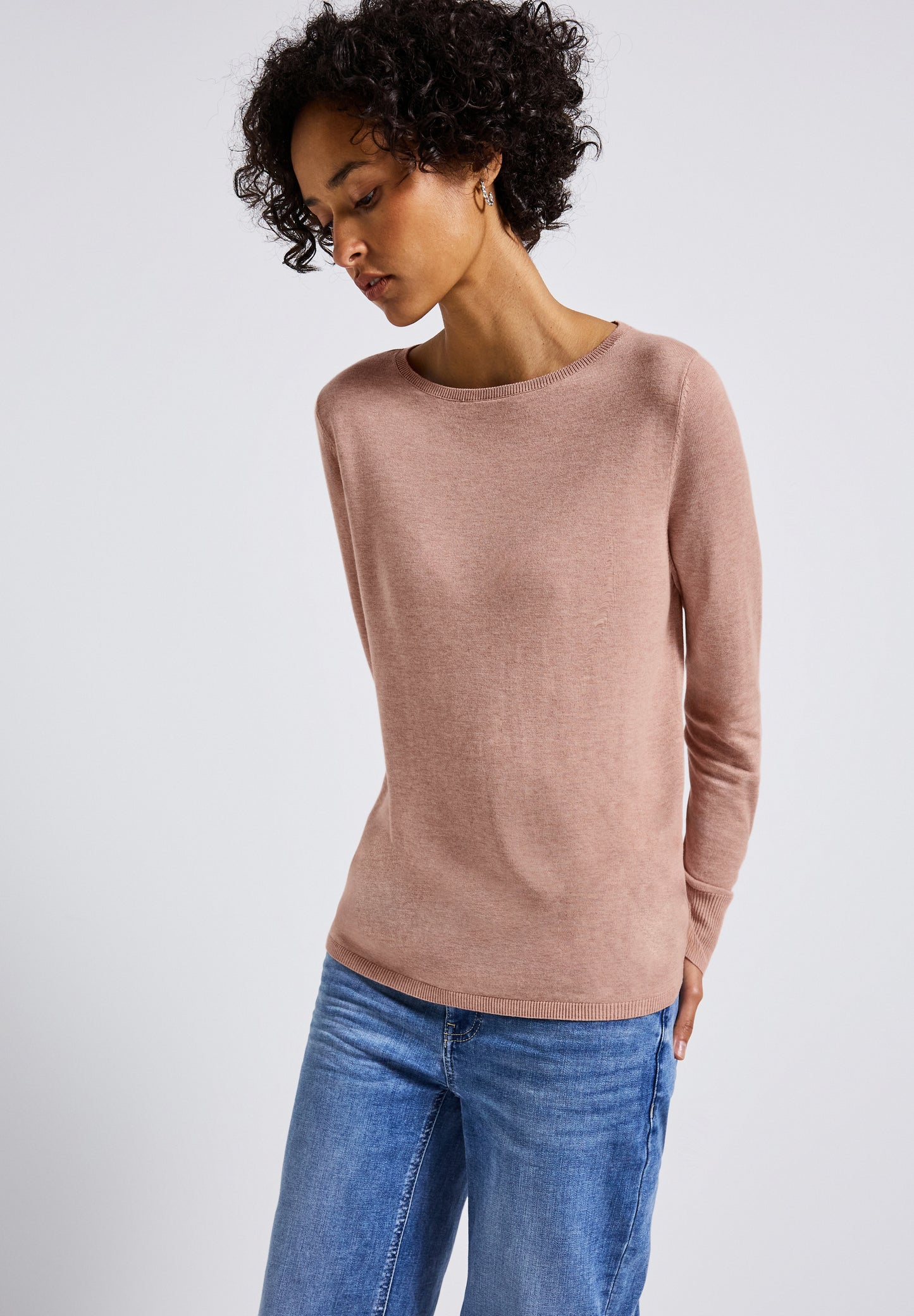 Street One Basic Pullover - Farbe: faded rose mel.
