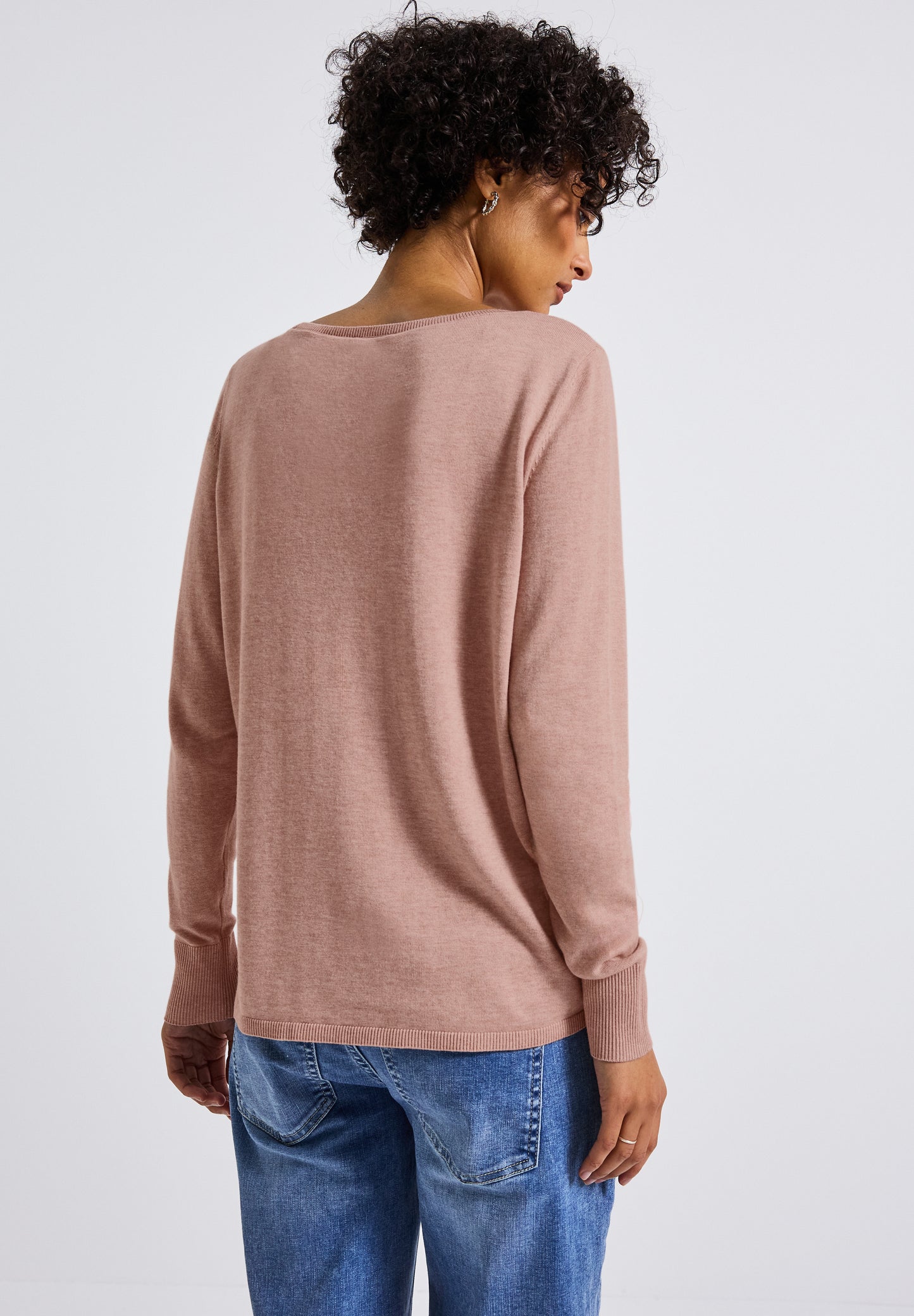 Street One Basic Pullover - Farbe: faded rose mel.