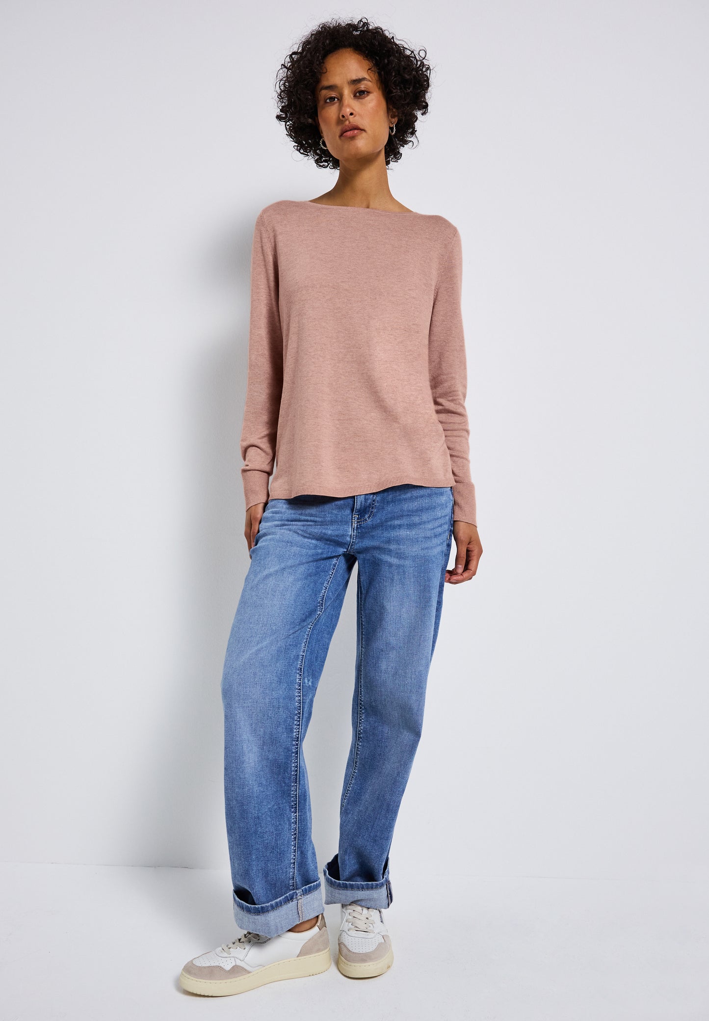 Street One Basic Pullover - Farbe: faded rose mel.