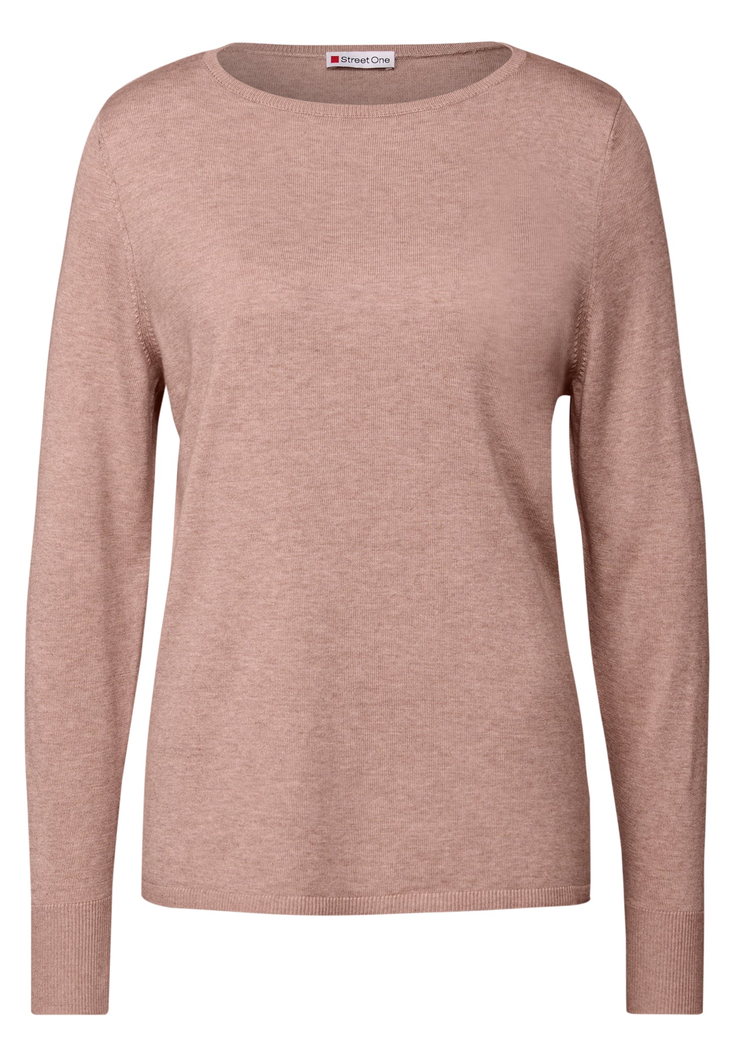Street One Basic Pullover - Farbe: faded rose mel.