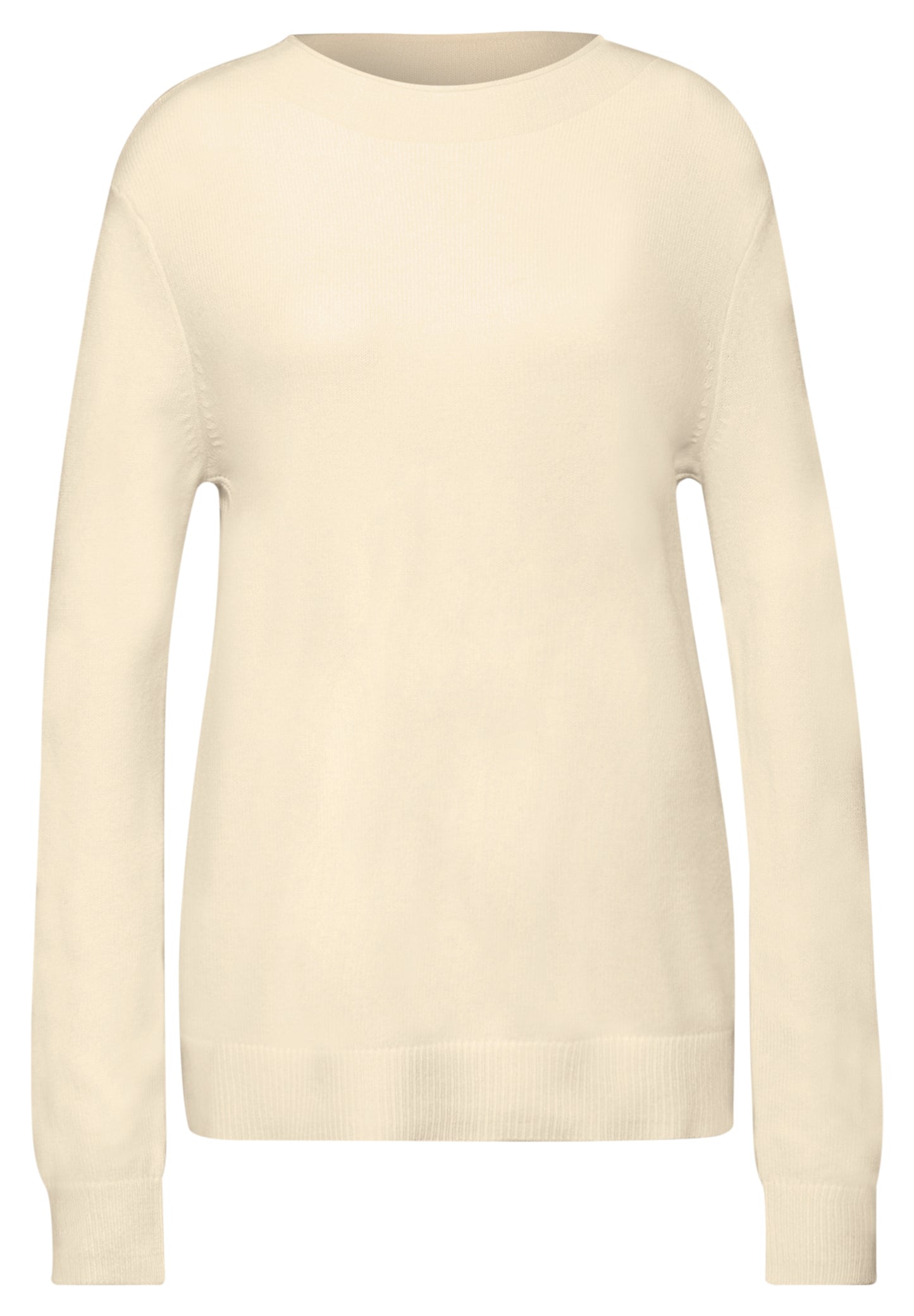 Street One Pullover mit Rollkante - Farbe: soft beige