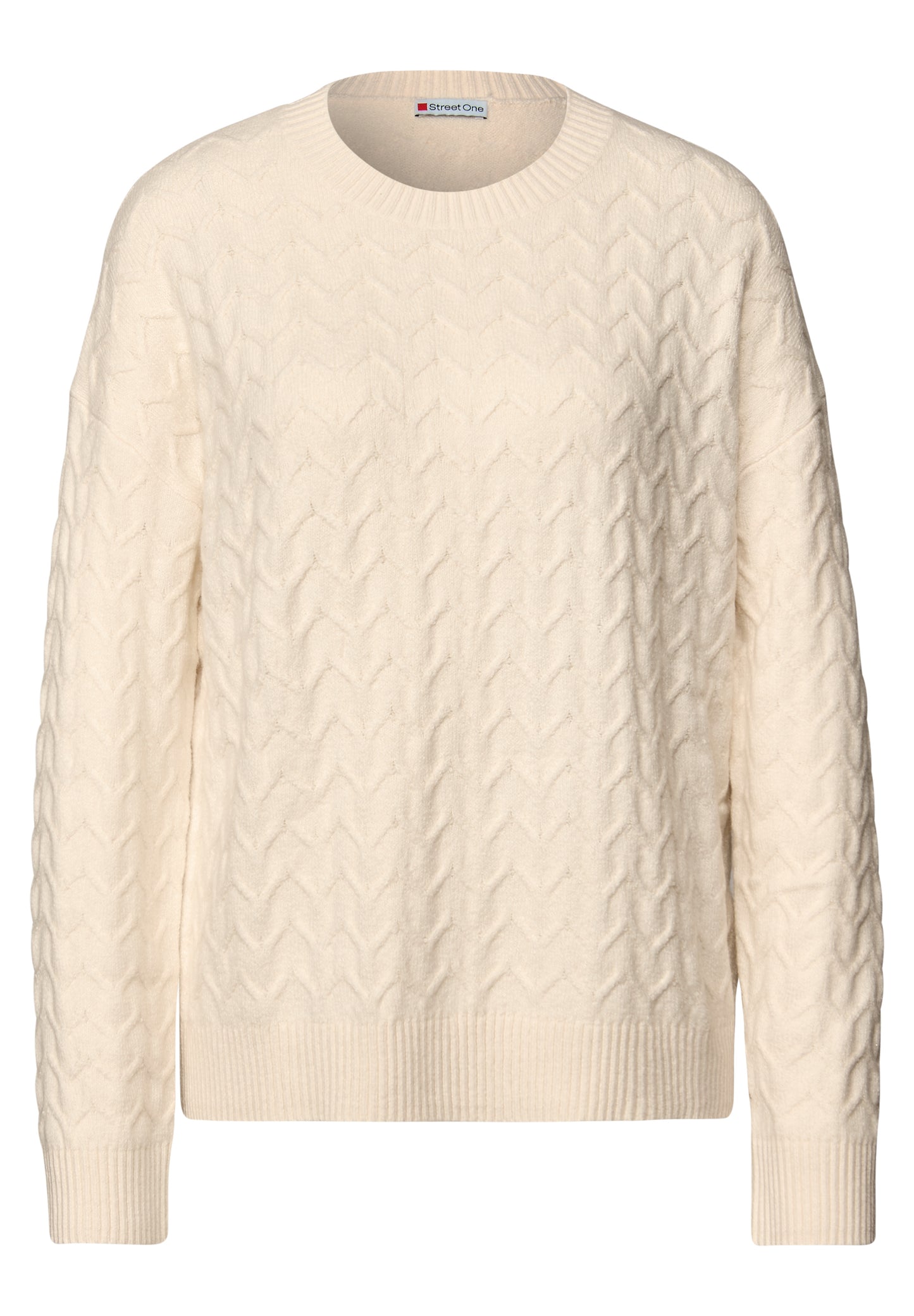 Street One Kuscheliger Strukturpullover - Farbe: soft beige