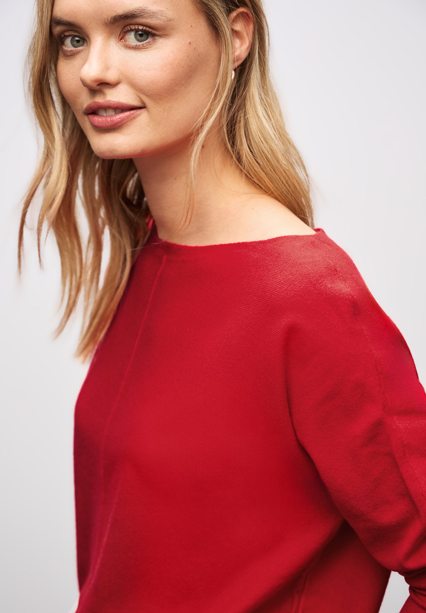Street One Basic Dolman Pullover - Farbe: racing red