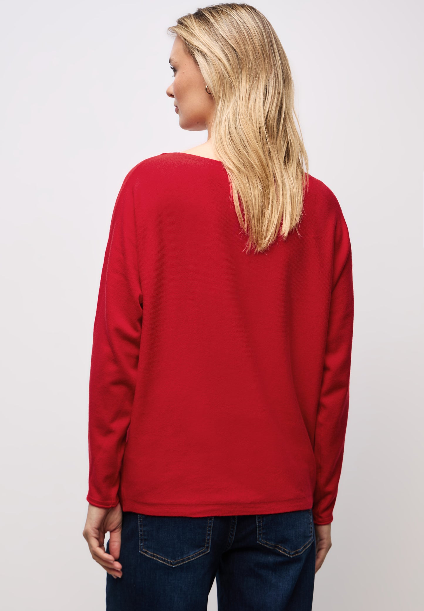 Street One Basic Dolman Pullover - Farbe: racing red