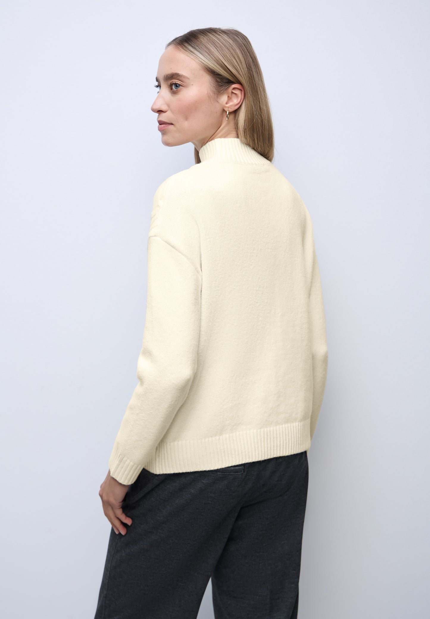 Street One Pullover mit Strickmuster - Farbe: soft beige