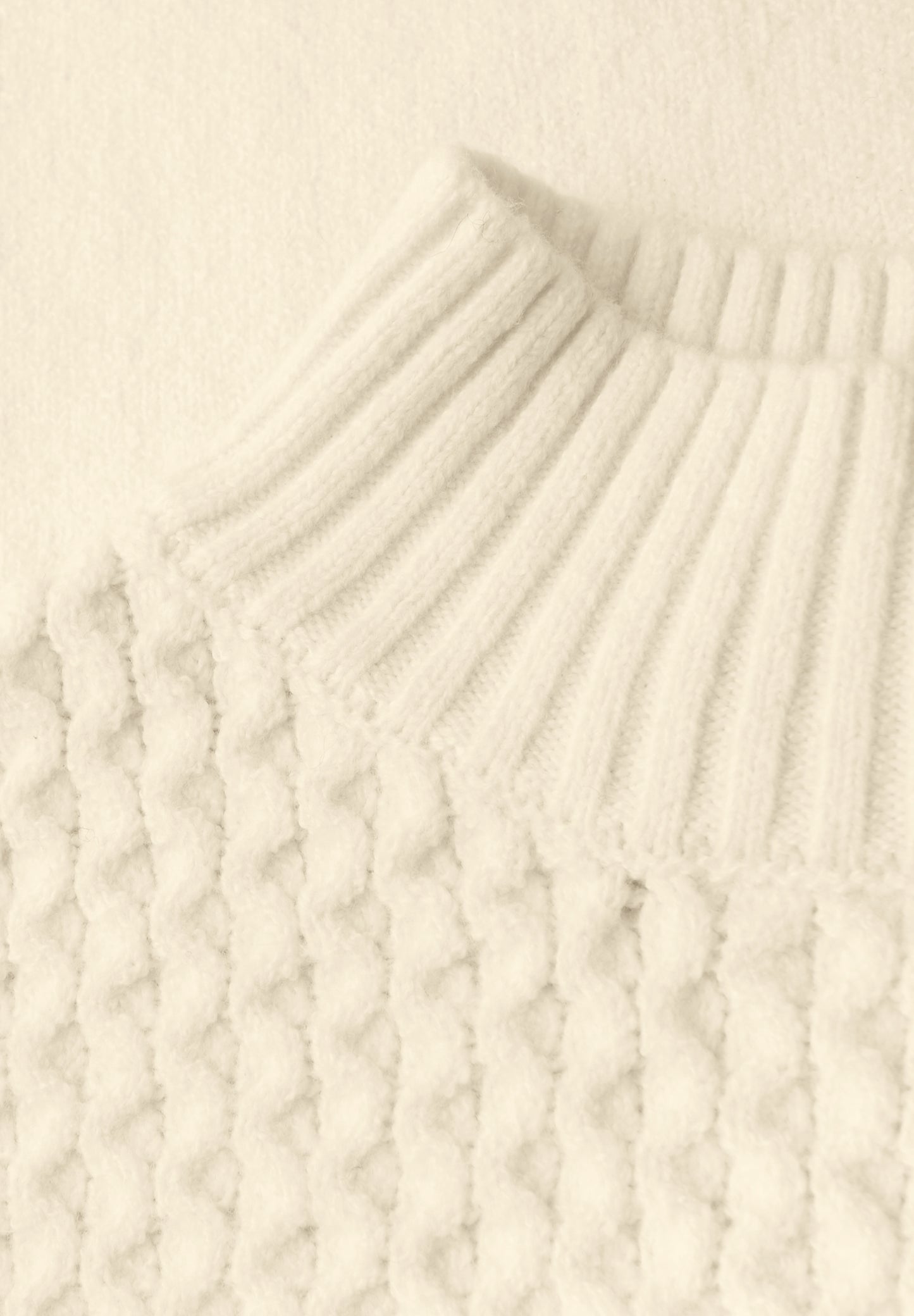 Street One Pullover mit Strickmuster - Farbe: soft beige