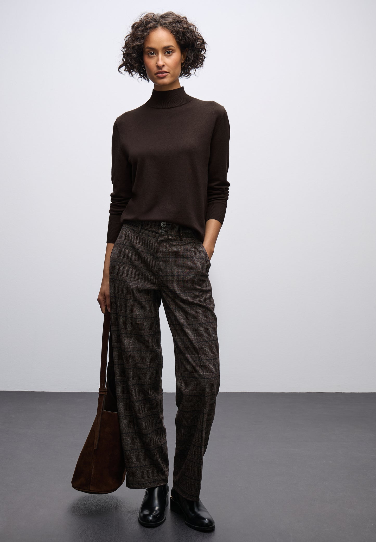 Street One Pullover mit Turtleneck - Farbe: deep roast brown