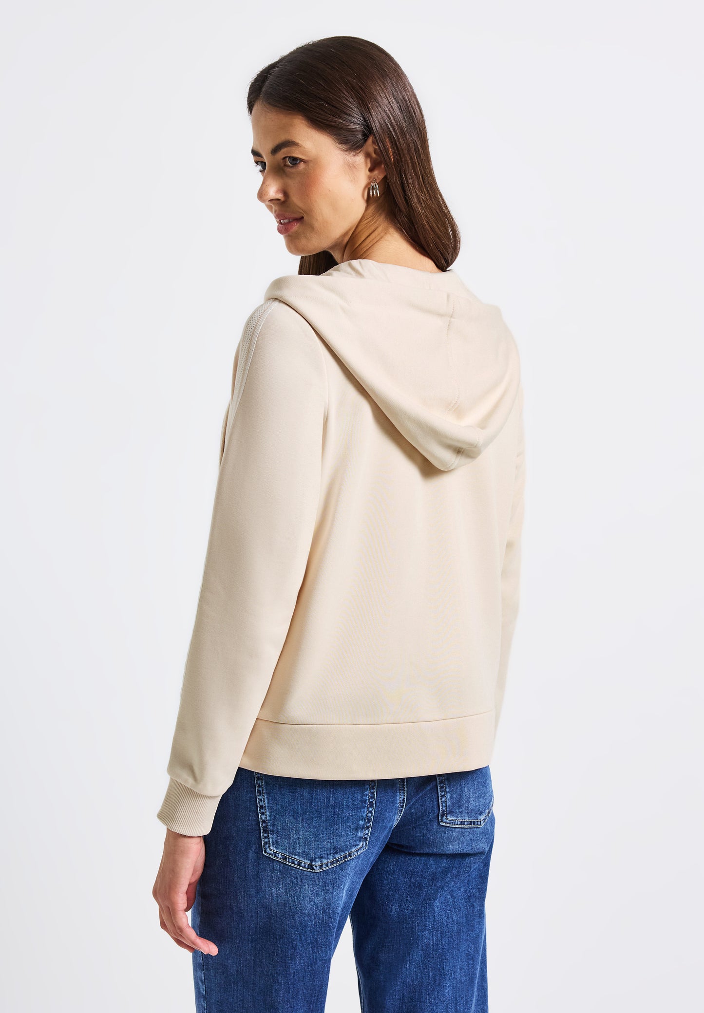 Street One Kapuzenjacke mit Dekotape - Farbe: tusk cream