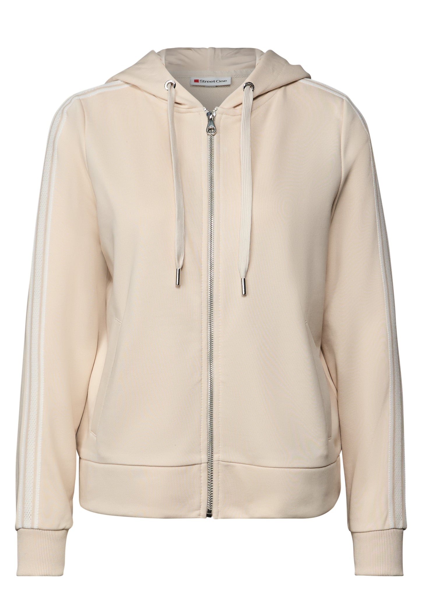 Street One Kapuzenjacke mit Dekotape - Farbe: tusk cream