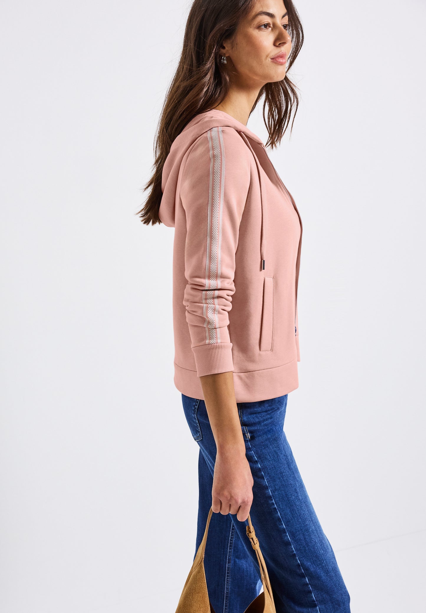 Street One Kapuzenjacke mit Dekotape - Farbe: faded rose
