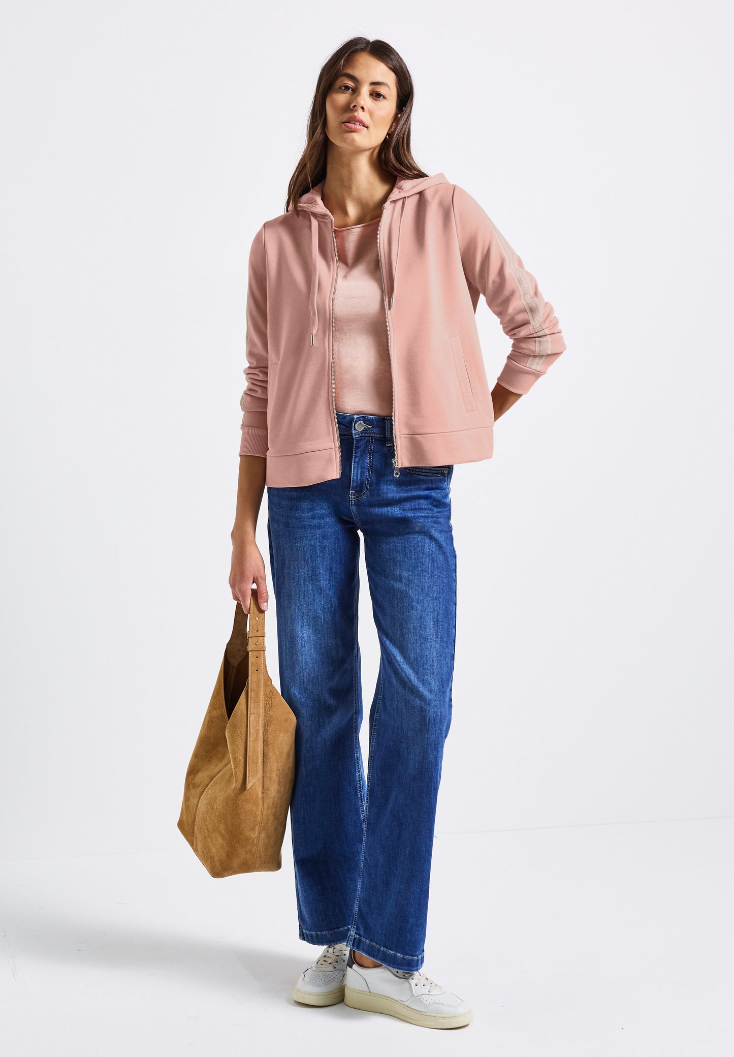 Street One Kapuzenjacke mit Dekotape - Farbe: faded rose