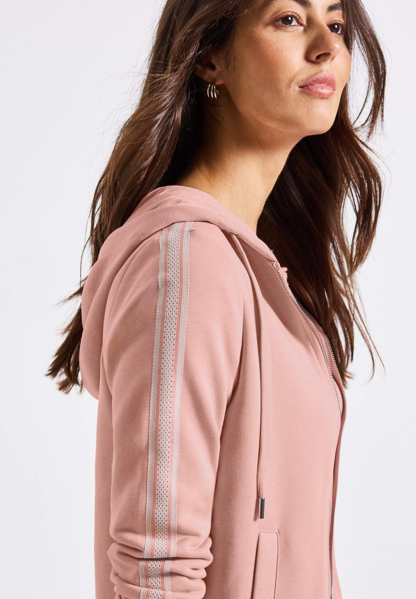 Street One Kapuzenjacke mit Dekotape - Farbe: faded rose