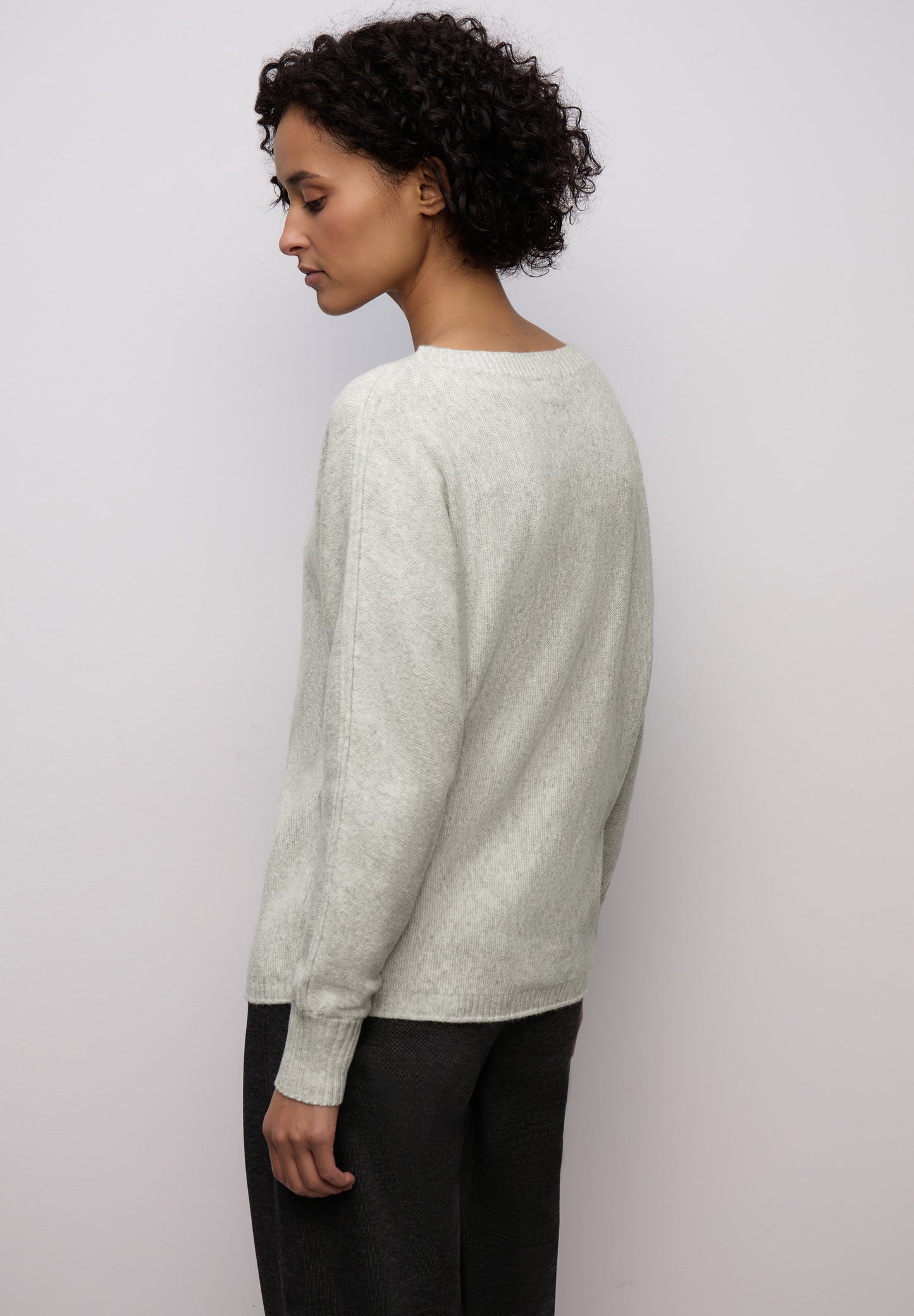 Street One Cosy Dolman Pullover - Farbe: pelican grey mel.