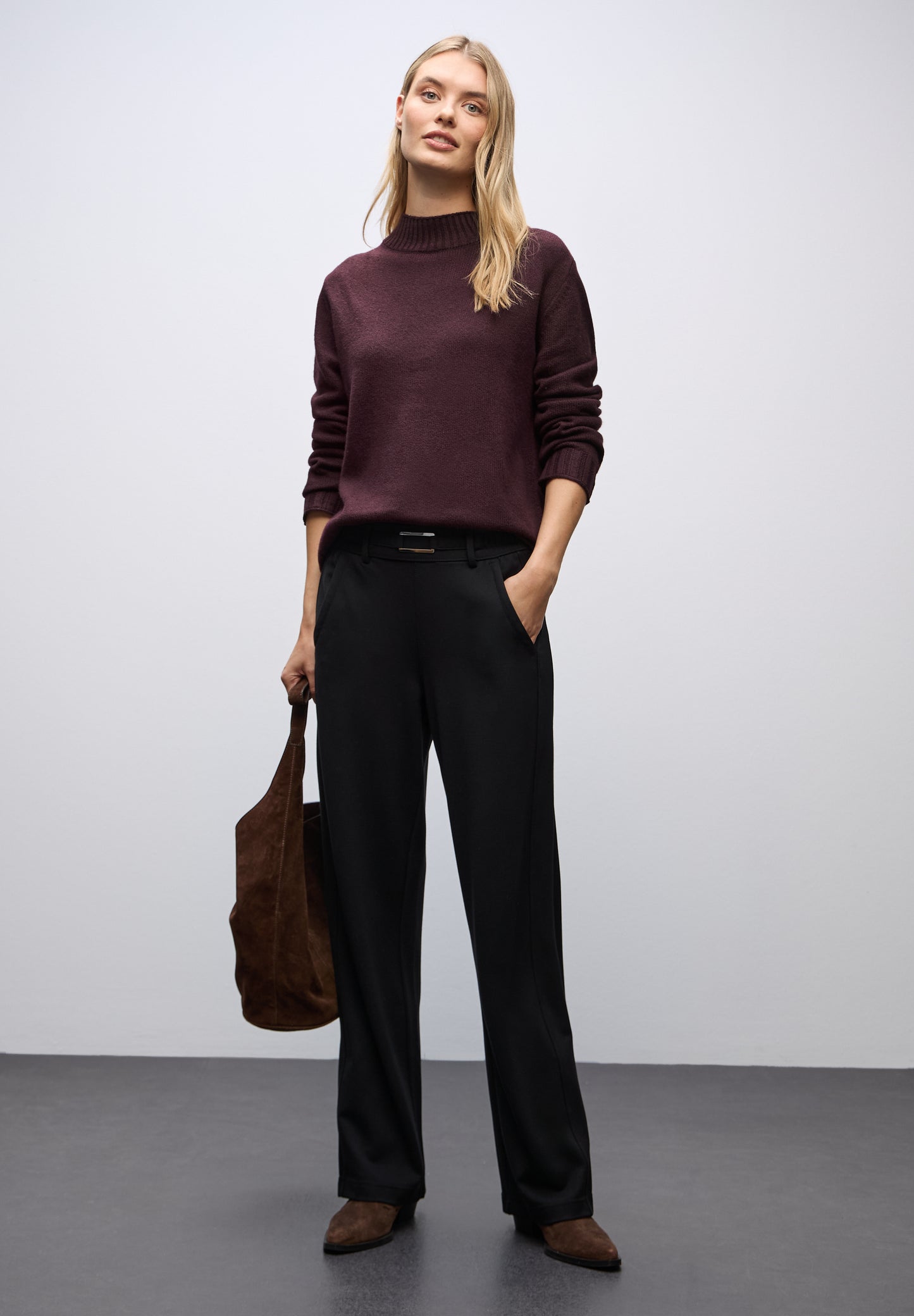Street One Basic Turtleneck Pullover - Farbe: jazz berry