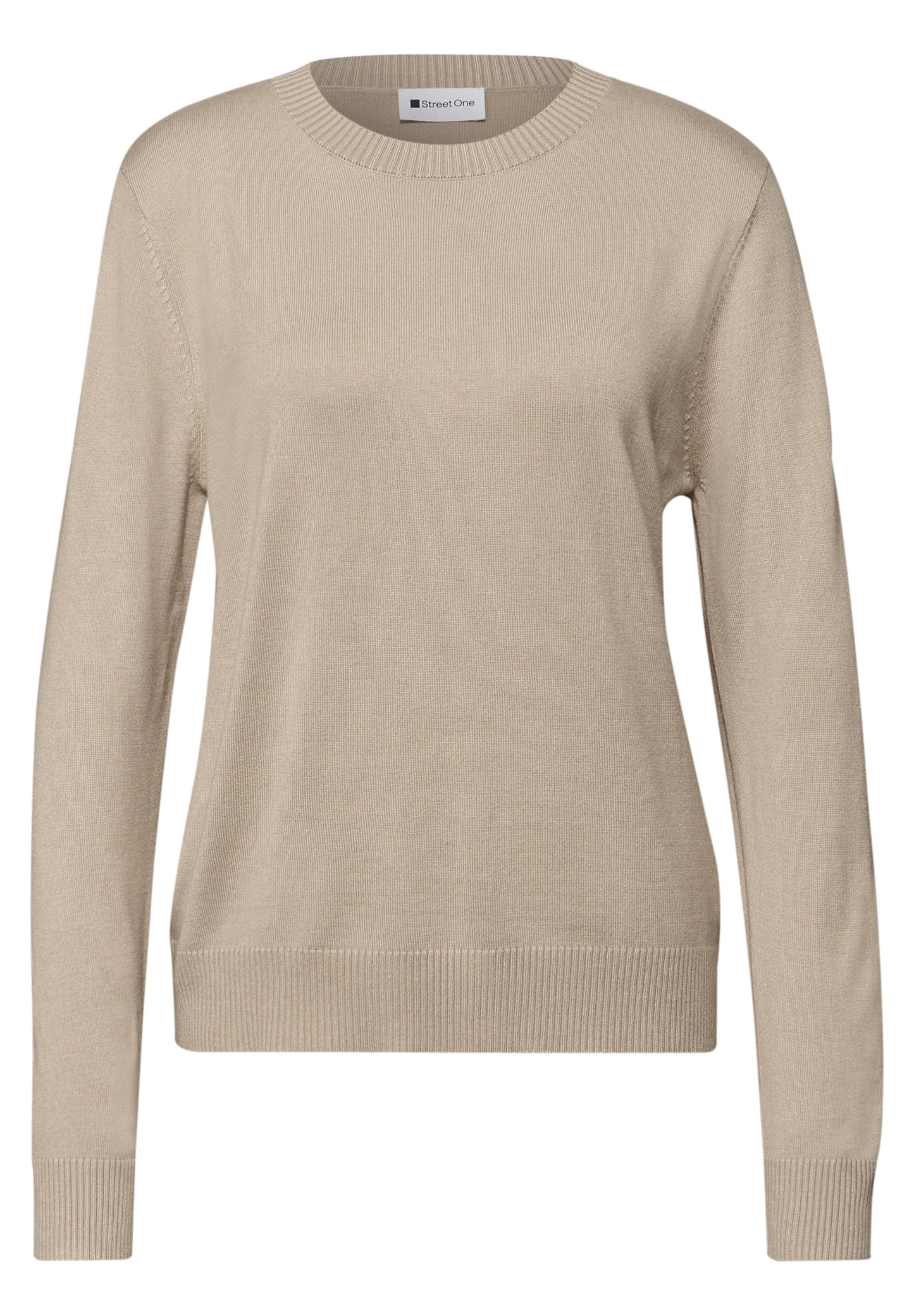 Street One - Basic Pullover - Farbe: cotton beige