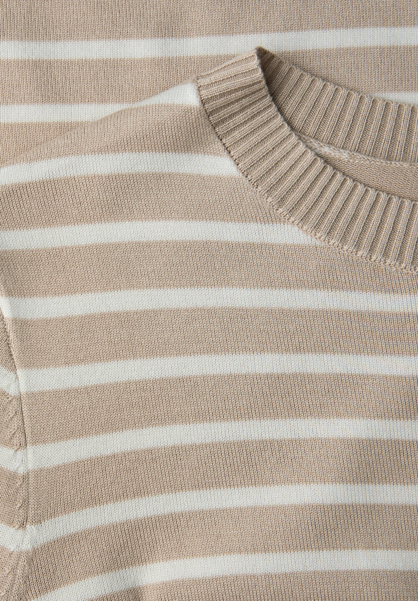 Street One - Gestreifter Pullover - Farbe: cotton beige
