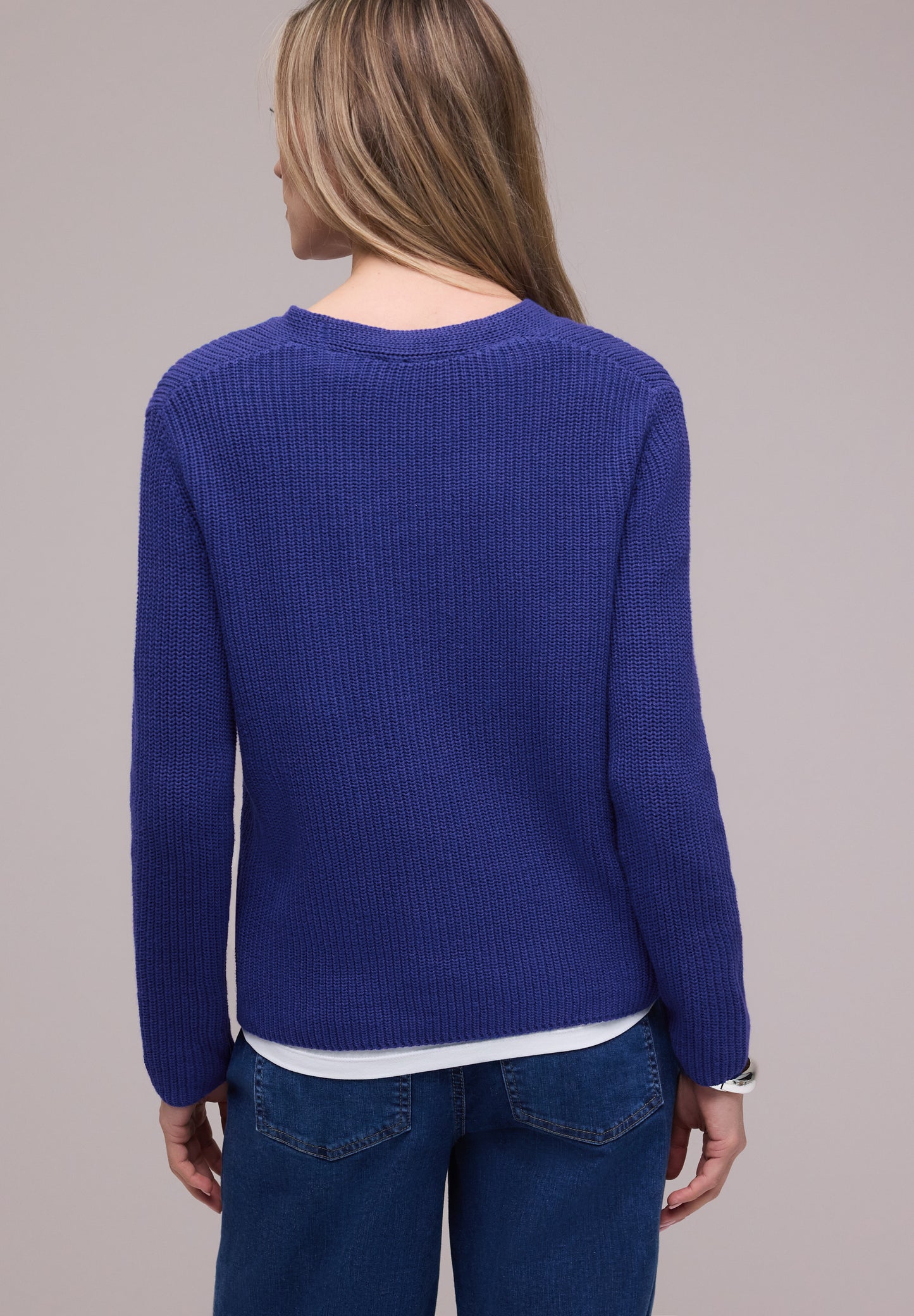Street One - Pullover in Unifarbe - Farbe: amparo blue