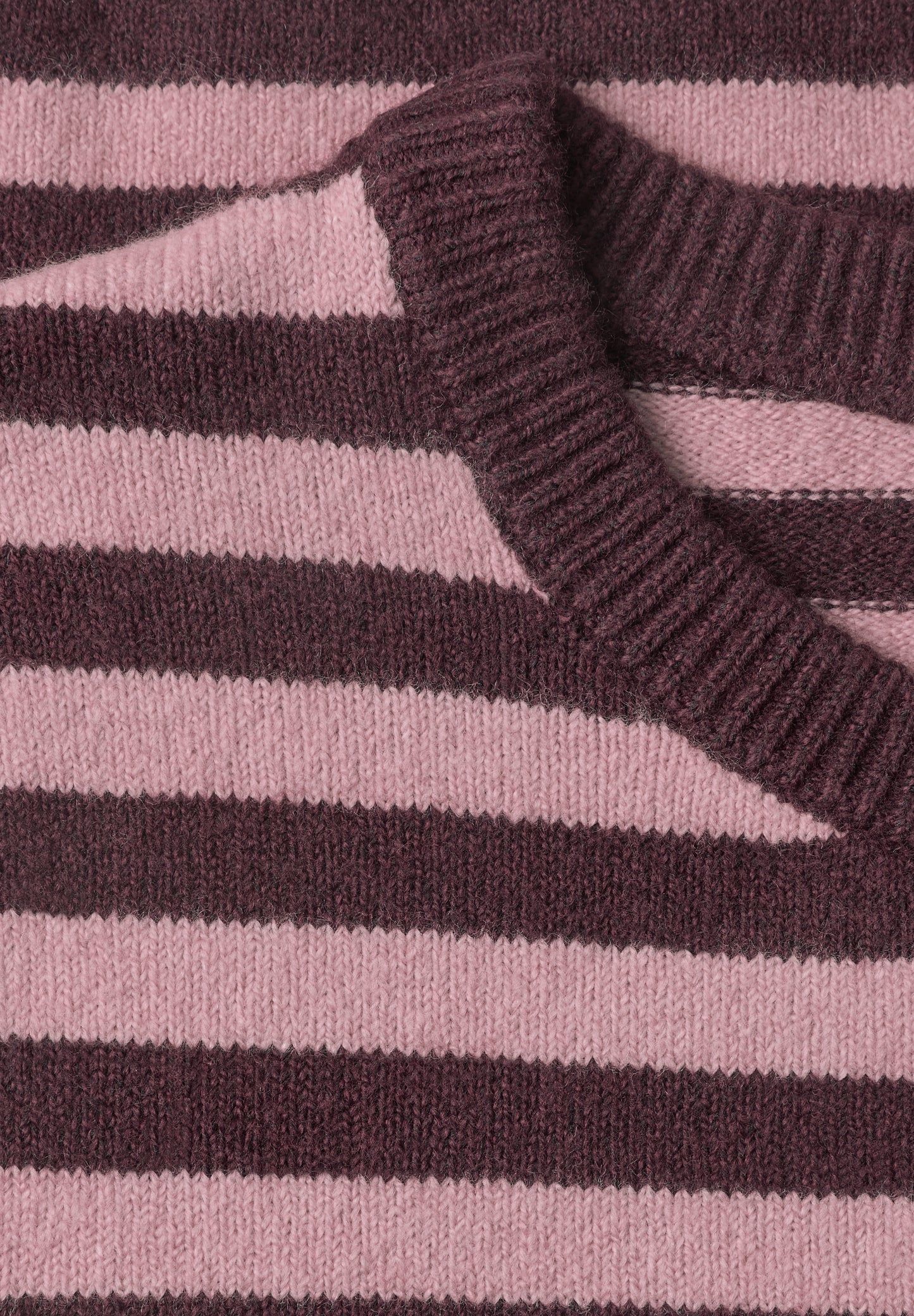 Street One - Kurzarm Pullover mit Rundhals und Streifen - Farbe: rustic rouge mel.