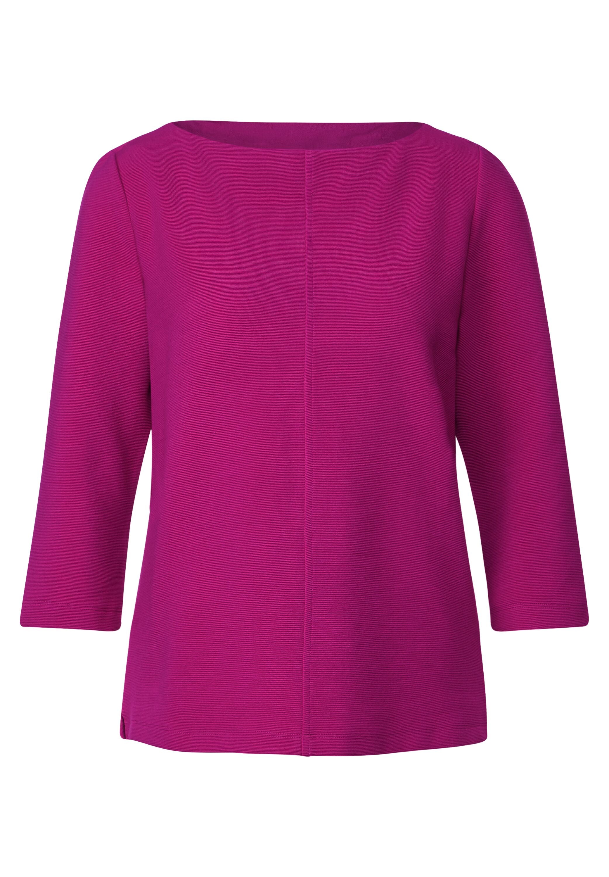 Street One - Shirt mit pink bright – TWISTY cozy Mode - Struktur feiner