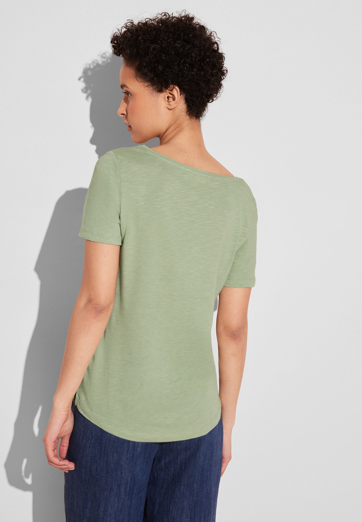 Street One - Basic T-Shirt - moss grün