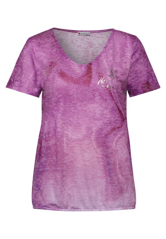 Street One - T-Shirt mit Farbverlauf - pink