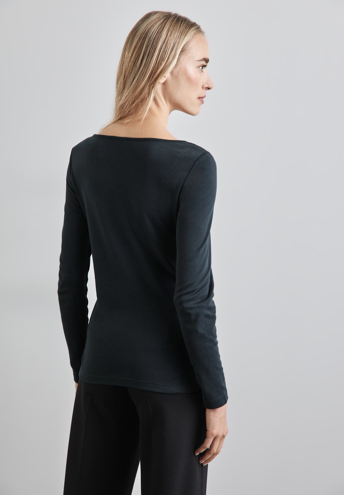 Street One Shirt mit U-Boot-Ausschnitt - Farbe: cool vintage green