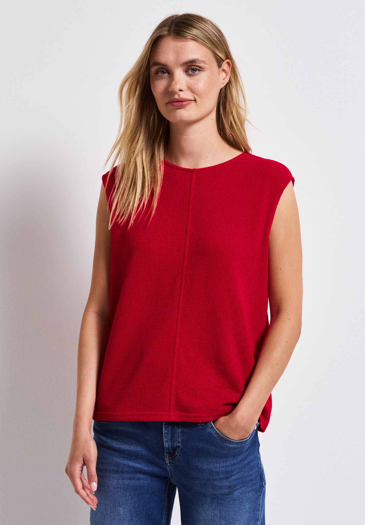 Street One Top im Strick-Look - Farbe: glory red