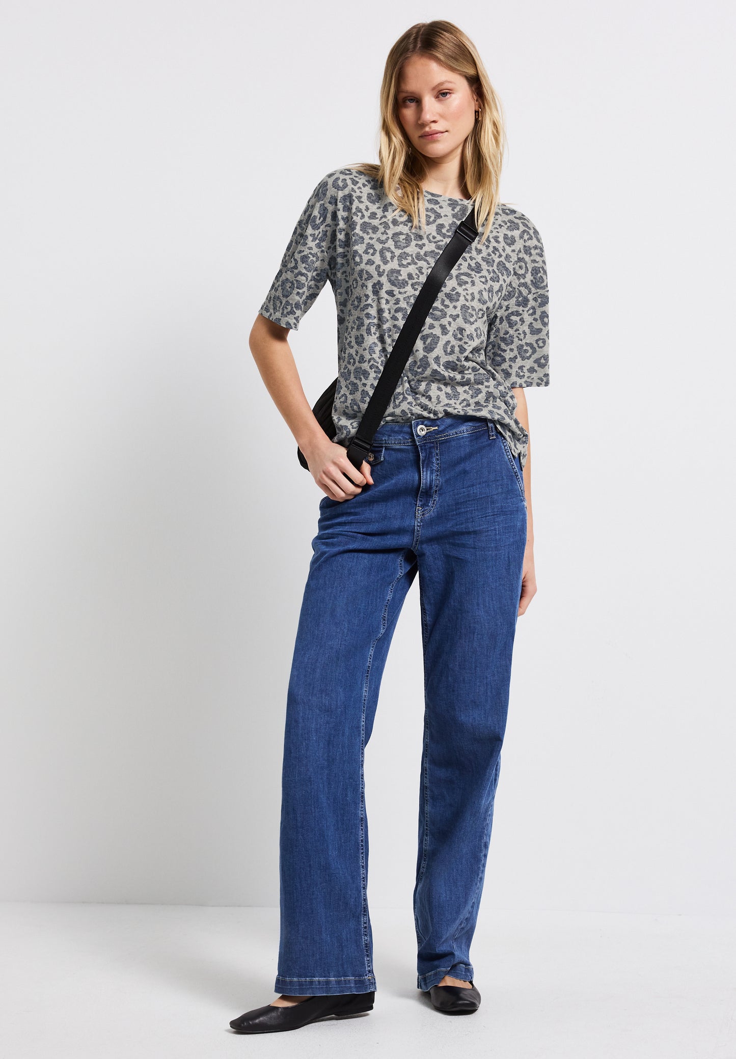 Street One Ausbrenner-Shirt mit Muster - Farbe: coastal beige
