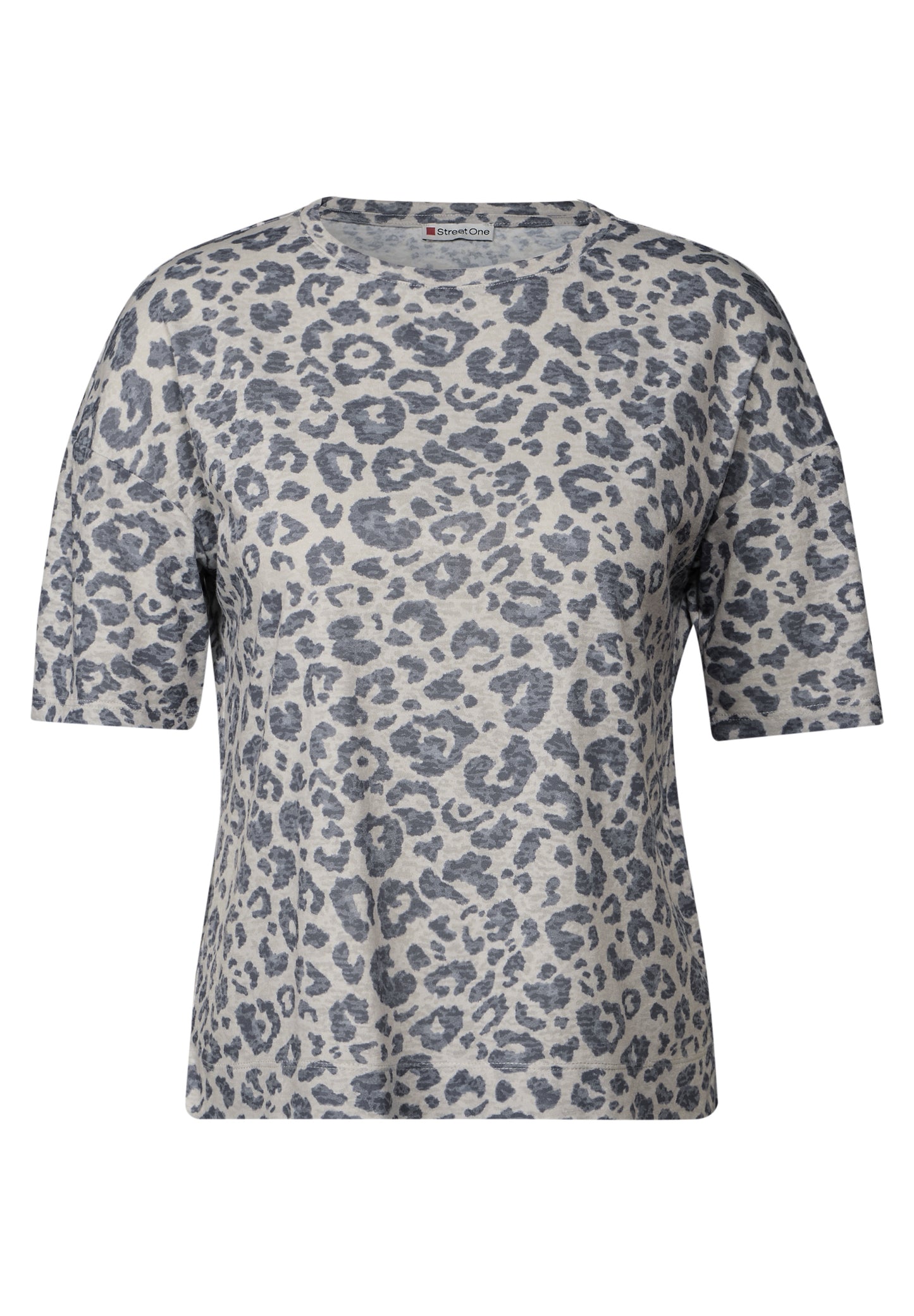 Street One Ausbrenner-Shirt mit Muster - Farbe: coastal beige