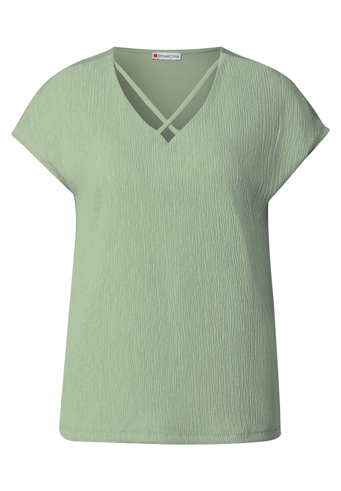 Street One Shirt mit Bändern - Farbe: soft jade green