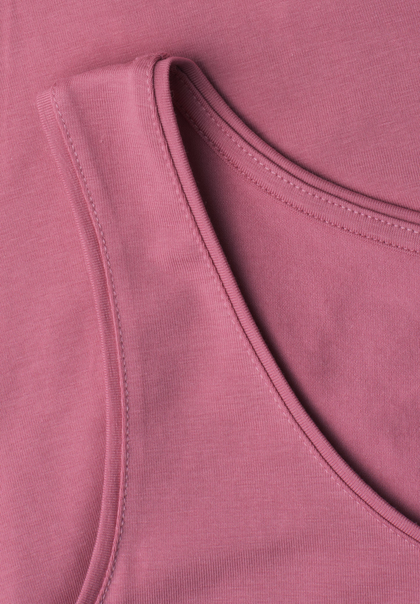 Street One - Basic Top mit Rundhals aus Jersey - Farbe: blush berry