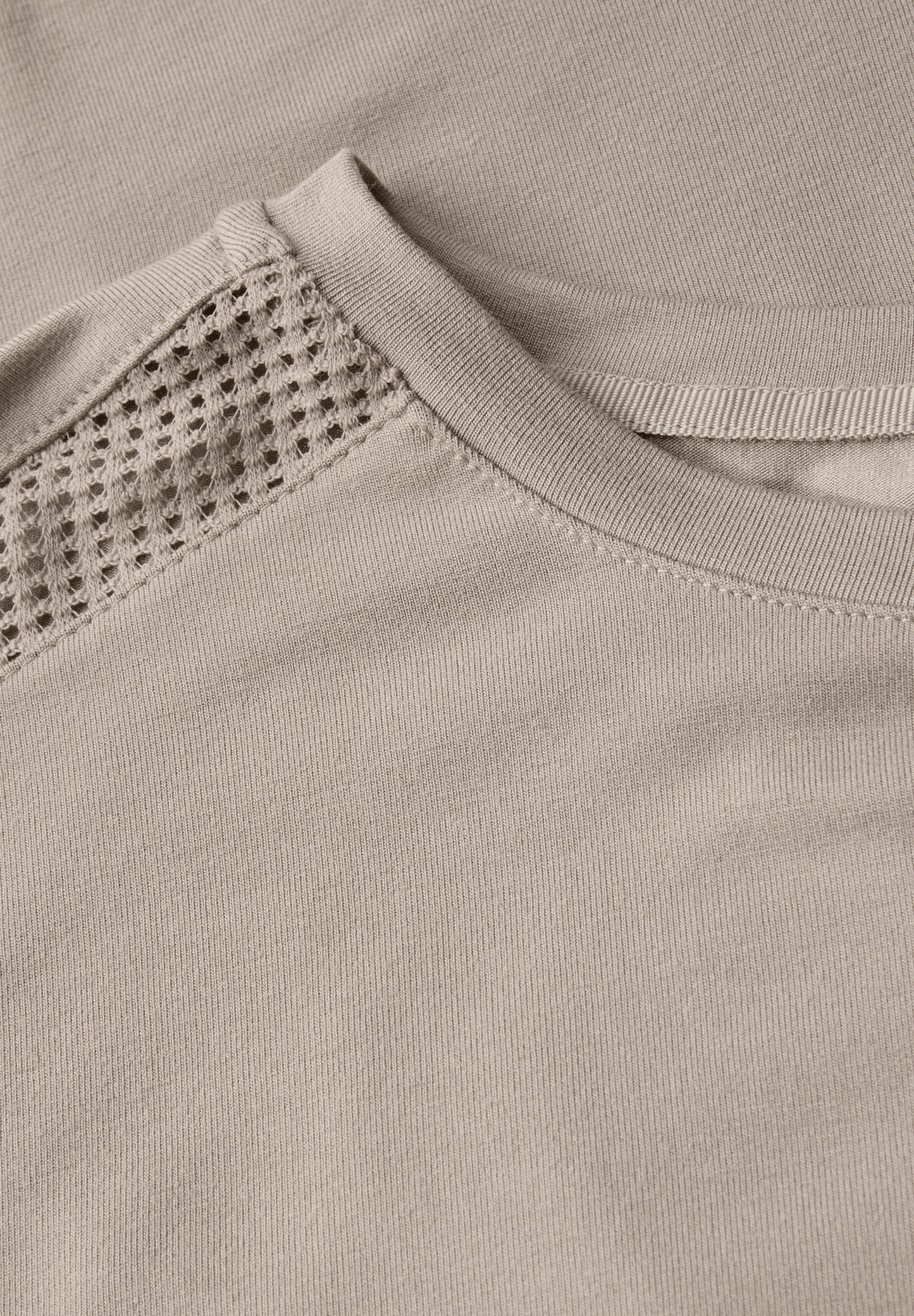 Street One Jersey-Shirt mit Mesh-Detail - Farbe: morning beige
