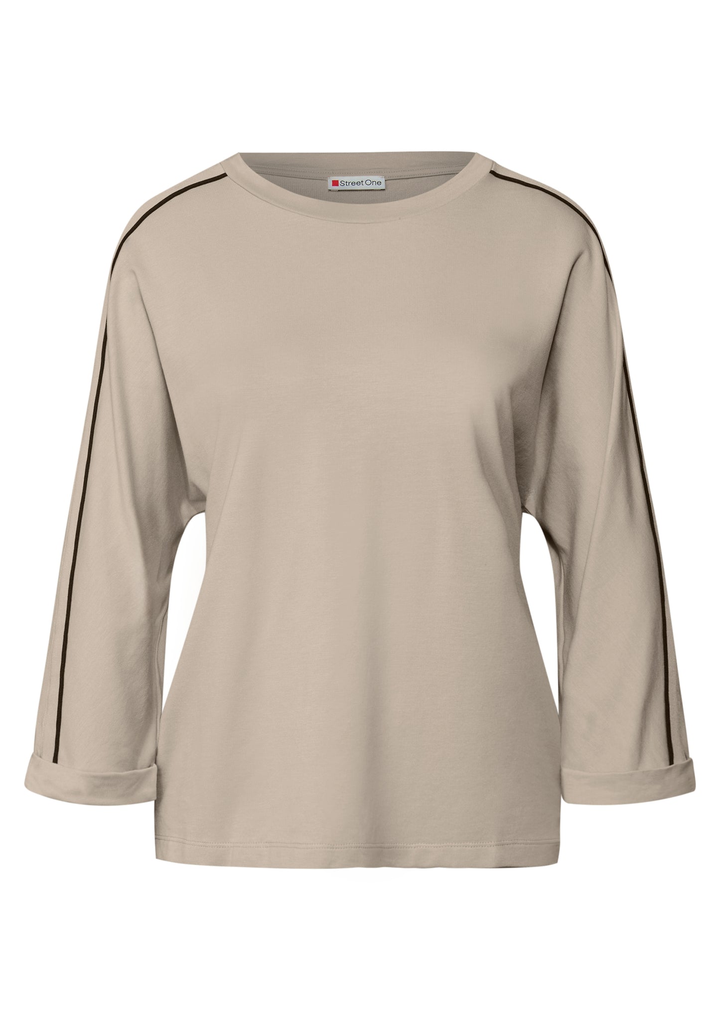 Street One Shirt mit Galonstreifen - Farbe: morning beige