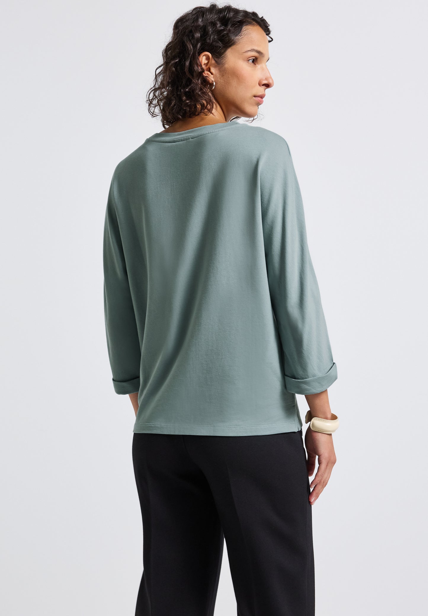 Street One Shirt mit Galonstreifen - Farbe: arona blue