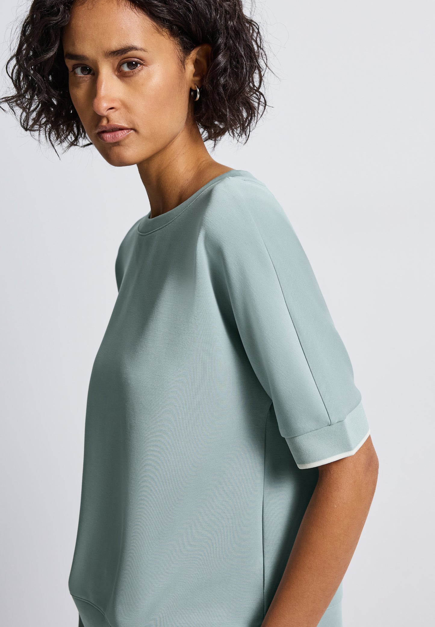 Street One Silk-Look Shirt - Farbe: arona blue
