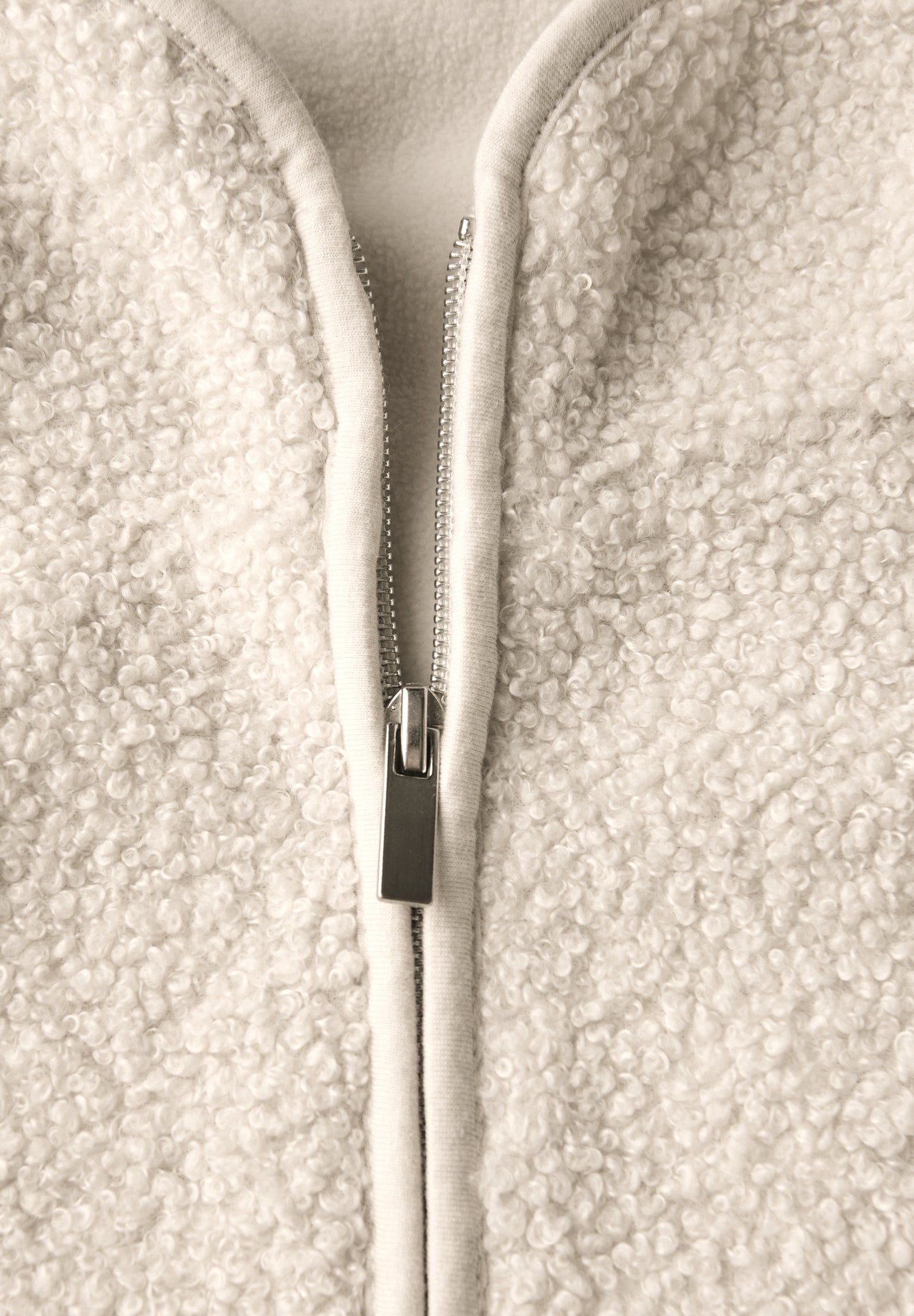 Street One Teddy-Weste mit Kapuze - Farbe: tusk cream