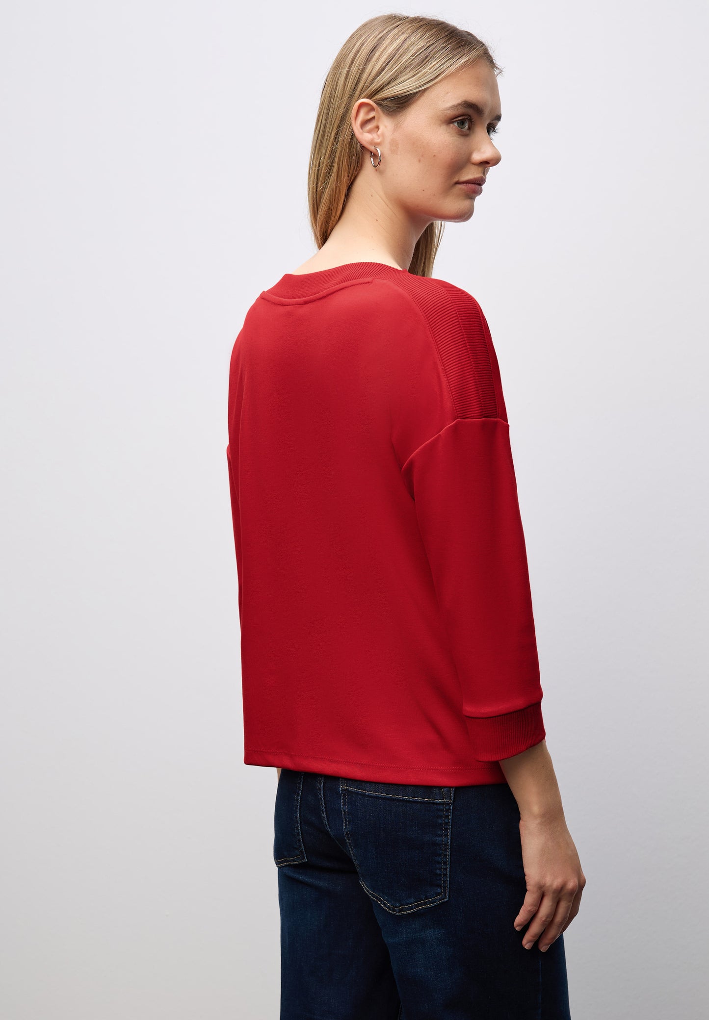 Street One Shirt mit U-Boot-Ausschnitt - Farbe: racing red